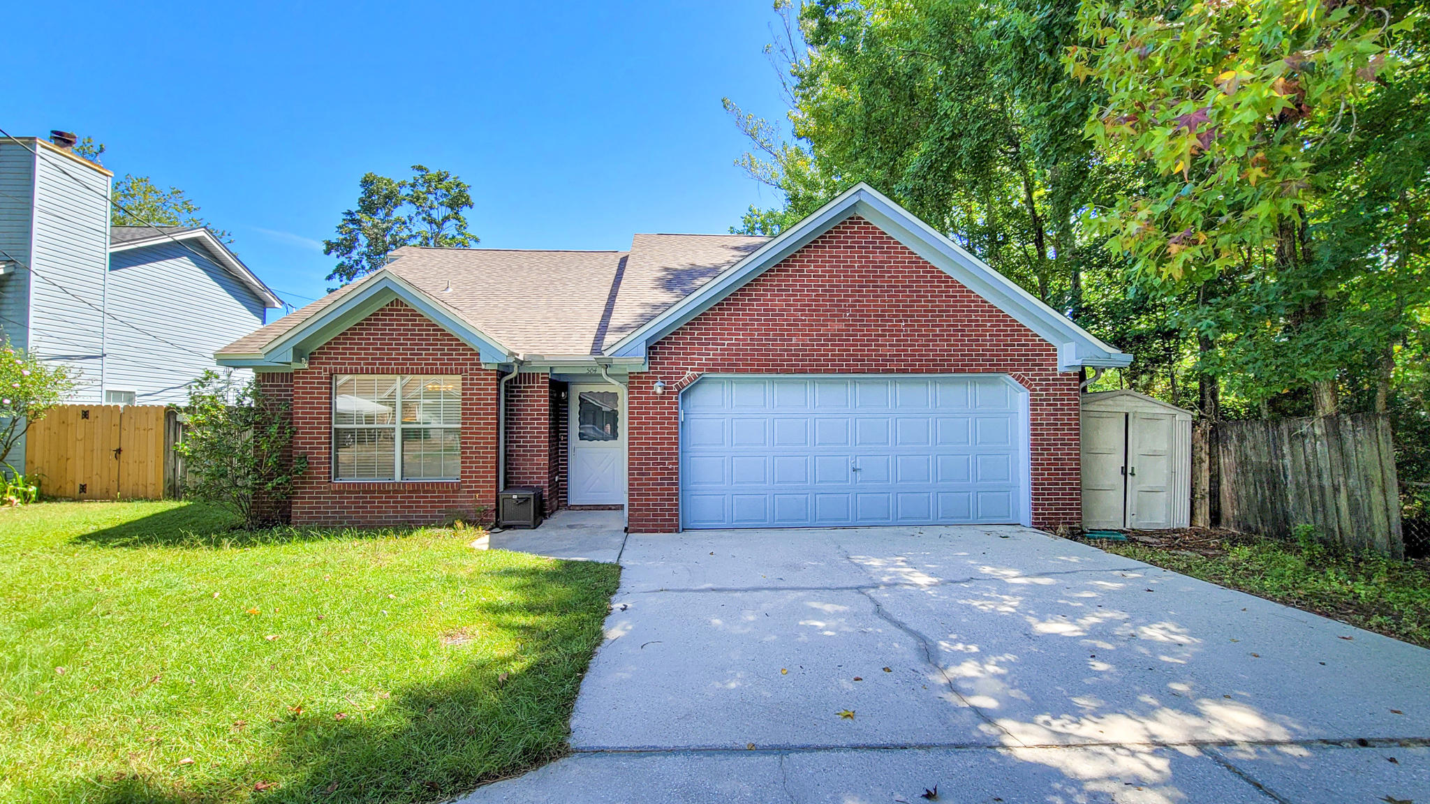 Perfect family home, investment property, or both! FRESHLY PAINTED INTERIOR & MOVE-IN READY. This 3 BR 2 BA brick home in North Fort Walton Beach sits at the end of a cul-de-sac, and is located in close proximity to shopping, restaurants, and entertainment. Inside, you'll appreciate the large front window in the kitchen which would make for a great breakfast nook or bar, as well as an island for additional cabinetry space. The living and dining is open with the exception of a half wall, which makes for a perfect space for a couch! LVP flooring throughout - NO CARPET. The master bedroom is at the end of the hall, and has a large walk-in closet as well as full bathroom with double vanity / single sink and step in shower. There are two guest bedrooms + full guest bath. Outside, enjoy relaxing on your covered patio! Enjoy your low-maintenance yard, with shed for storage on the right side of the home. Two Car Garage holds the Utility Room / Laundry Room as well as a space for handyman work. ROOF 2019. HVAC 2010. WATER HEATER 2019.