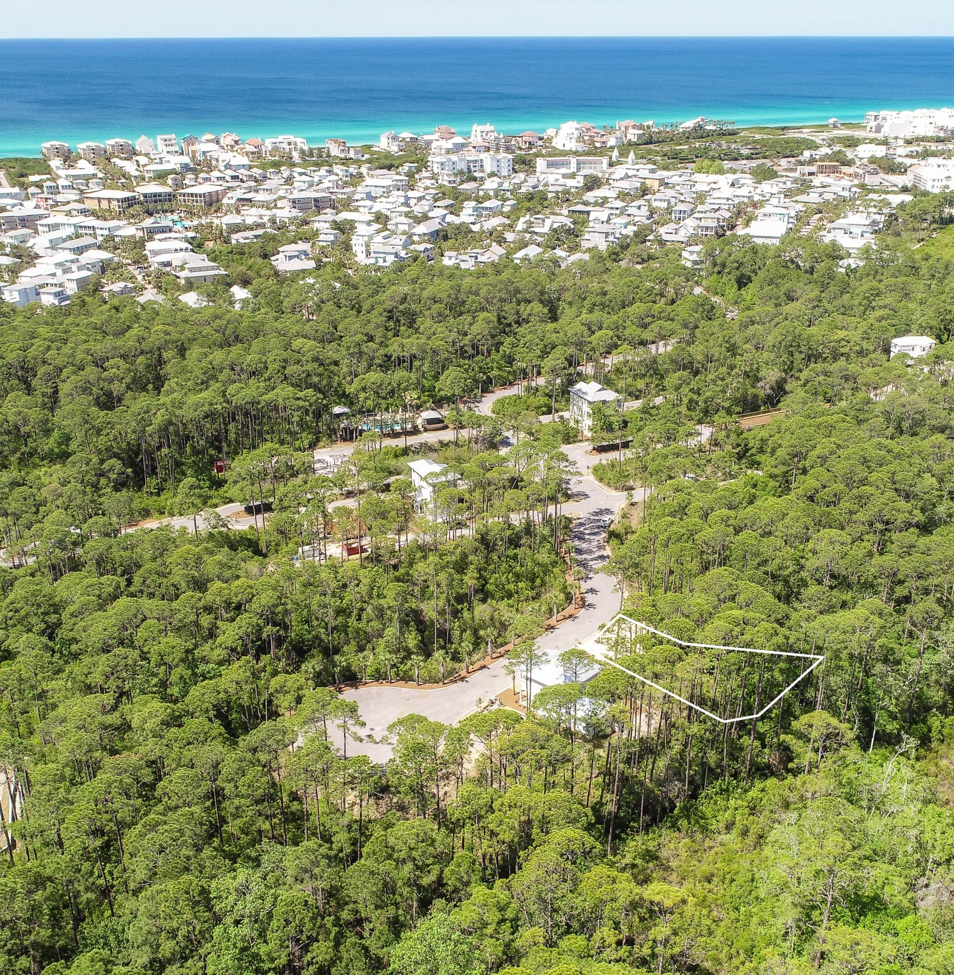 GREAT PRICE on this lot with DEEDED BEACH ACCESS south of Hwy98 between Rosemary and Alys Beach, connecting to Seacrest Beach ! A beautiful gated community with it's own pool, deeded beach access and access to Seacrest Beach/Rosemary Beach biking paths and trails AND NO BUILD OUT TIME! This lot backs to preserve area. Treetop is within a short bike ride or walk to all of the wonderful shopping, restaurants and activities that 30-A has to offer as well as just across and down from the beautiful new 30 Avenue! Still tucked away for privacy but so close to everything you would ever need, this is a great opportunity, so call today for details. Buyer should verify all data and dimensions.