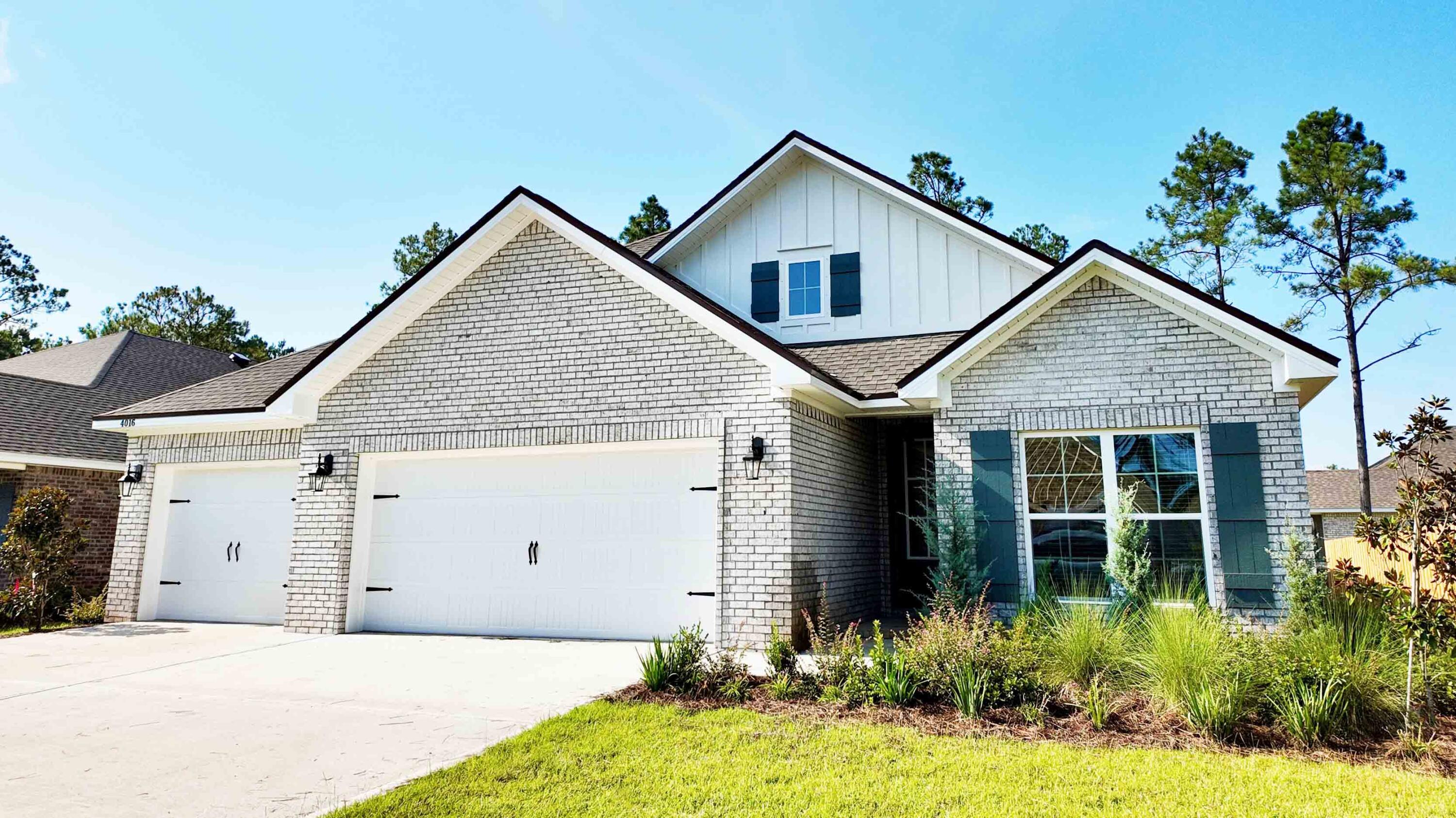 The stunning ''SHORELINE'' floorplan with 4 bedrooms, 3 baths & covered back patio and boasts many unique design details including EVP Flooring throughout the foyer, family room, formal dining room, kitchen, breakfast nook & hallways. You will love the FABULOUS countertops in the kitchen, bathrooms & a large, tiled shower in bedroom 1. The kitchen also features a gas range, microwave, dishwasher, pantry, beautifully painted cabinetry & more. The Smart Home 'connect' system is included with several devices along with hurricane fabric window & door protection. Unique contemporary/craftsman exterior adds to the eye catching stylish curb appeal with a great 3 car garage.