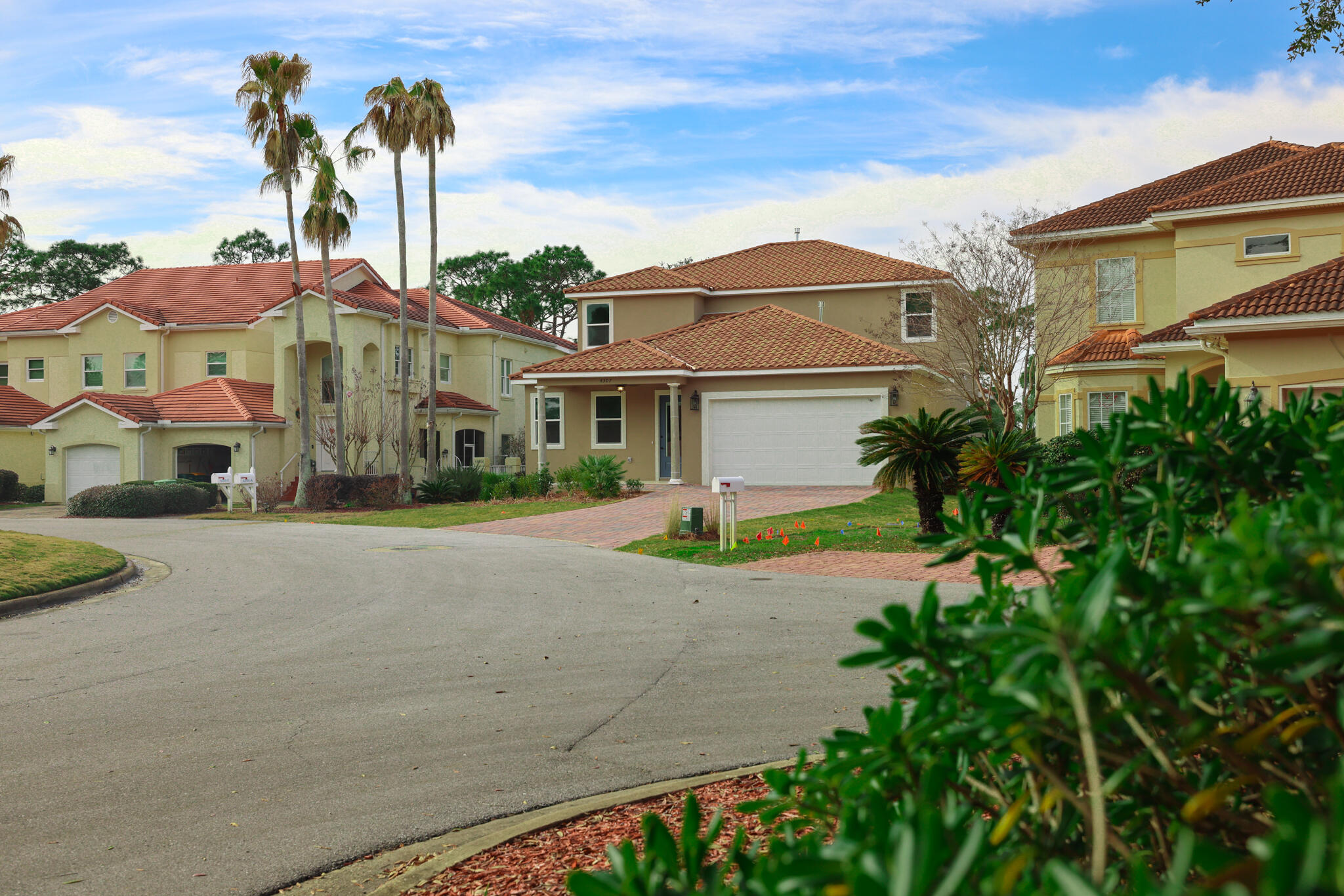 Under Contract*Taking Backup Offers!!***Price reduced for a limited time only! Buyer must close by February 15, 2023**
The beautiful mediterranean style 6 bed 4 bathroom home is located in the guard gated community of Sunset Beach! This community is surrounded by the Blue Water Bay golf course and offers a large community center and pool. This home sits at the front of a cul de-sac and boasts beautiful views of the Emerald Coast, Golf Course and fountains. Stepping into this home you are welcomed by 10ft ceilings and beautiful crown molding in the main living areas, a flex room and an abundance of natural light from the 3 french doors overlooking the golf course. Enter the designer kitchen with blue lower cabinets, white upper cabinets complemented with Ice White Quartz and a (click more) mosaic marble backsplash. Complete with upgraded GE appliances to include a french door refrigerator, 30 inch gas cooktop, wall oven and microwave, dishwasher, hood vent and farmhouse sink. The large 16x17 1st floor master suite offers a large walk in shower with a frameless glass door, double vanities, and spacious walk-in closet. The downstairs laundry room is complete with a sink, cabinets and a custom drop zone! Upstairs you will find a large entertainment area, 4 additional bedrooms and 2 full bathrooms. Other features included in this home include LVP flooring throughout making it a low-allergen home, sprinkler system, paver driveway, ceiling fans in every bedroom and natural gas appliances.
Schedule your showing today!
