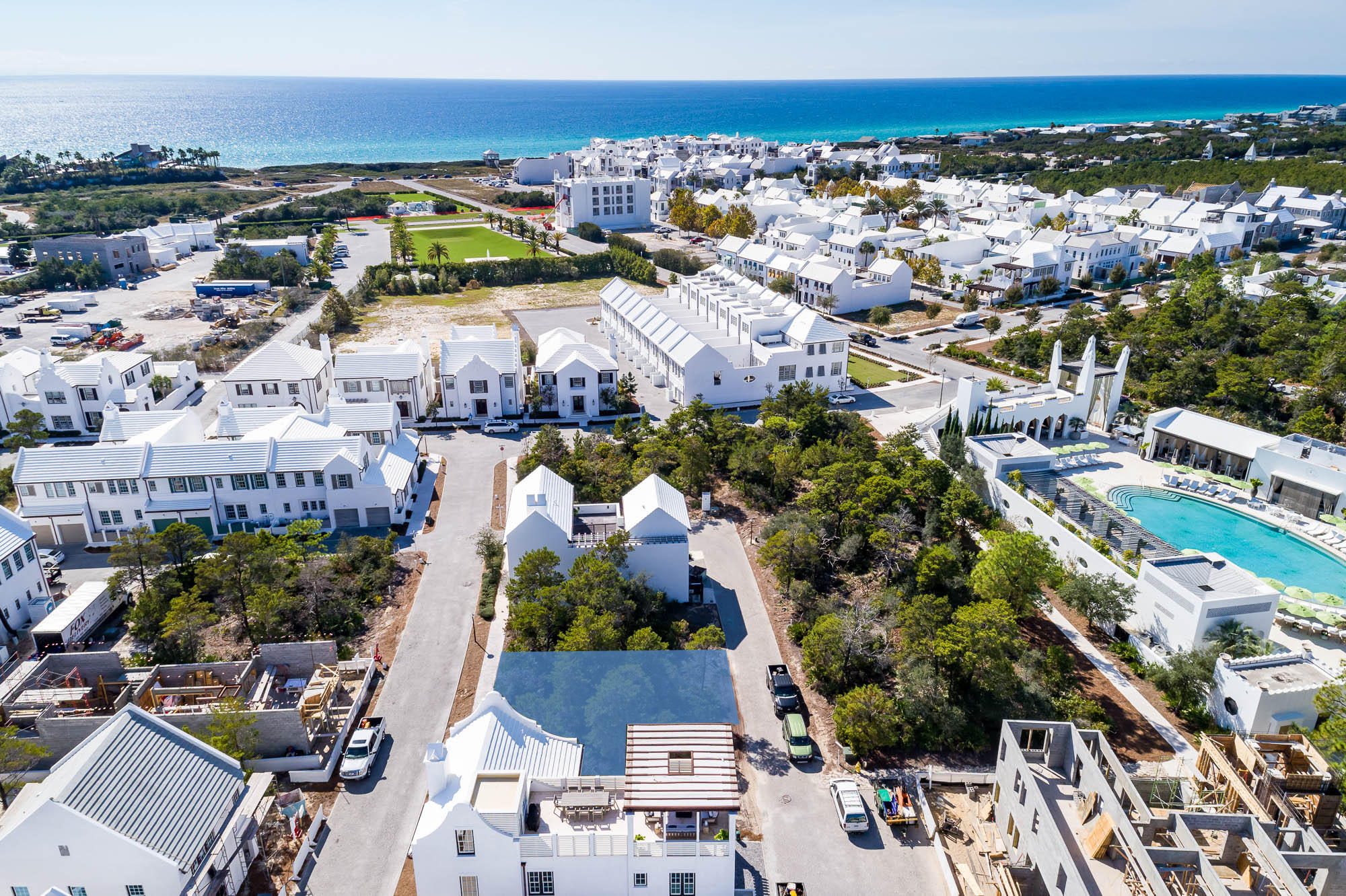 Located just steps from the Caliza Pool and Restaurant, this homesite fronts on Caliza Lane and features on-site garage parking with rear alley access. This area presents a unique location situated within walking distance to ZUMA, the fitness center, and the Town Center.
Notably one of the top picks in Alys Beach. Surrounded by new homes, this homesite is centered in this desirable area revered for its locale and architectural excellence. Rooftop terraces, serene dipping pools in private courtyards and open living spaces all echo the Alys Beach lifestyle. Caliza Pool & Restaurant, Fitness Center, and the emerging Town Center are all conveniently located within a minute's walk. Parks and trails preserve the wonder of a unique coastal habitat. Construction of a primary residential structure must be commenced within two years from the date of the deed. Owner shall complete construction of the primary residential structure within 24 months from the start of construction.