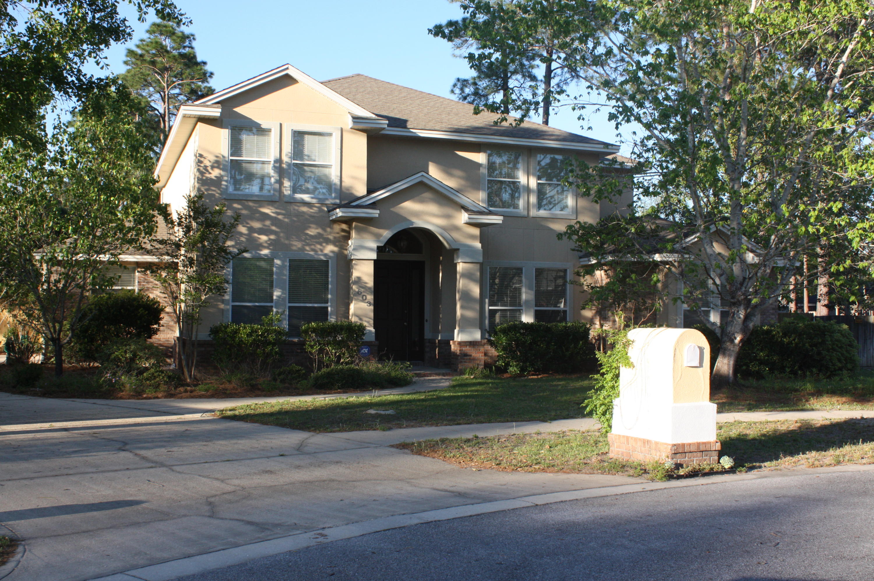 HERE IT IS!!! This rare beautiful centrally located Niceville home is a 6 bedroom 4 bath contemporary style that shows pride of ownership THROUGHOUT! From exquisite woodworking to a magnificent, layout. Nestled in Bayshore Place subdivision, in a cul-de-sac, this home boasts 3,255 sqft of non compromising fully wired living space on more than a third of an acre with privacy fence and a screen enclosure over a salt water 15x30 pool that encompasses a wonderful outdoor kitchen/BBQ area. The fun doesn't have to stop there! A double set of glass doors open up from the spacious two story family room providing an unparalleled experience. Entertaining family and friends from the gourmet kitchen surrounded by custom cherry cabinets with Baltic brown granite countertops is sure to be a pleasure! Conveniently located 3 miles from Niceville High School, 5 miles from the Northwest Florida State College, 11 miles from Eglin Air Force Base and minutes from all the amenities Niceville has to offer.  Mature landscaping, 7 zone sprinkler system,  extra parking. House is wired for surrounded sound in the living room and in one of the upstairs bedroom that can be applied as a media/game room, central vaccum system throughout,  kitchen is stubbed for natural gas (currently electric is being used),extra tall 2 car automatic garage door, outdoor shed pool plumbed for a toilet, natural gas outdoor grill and side burner, outdoor refrigerator.