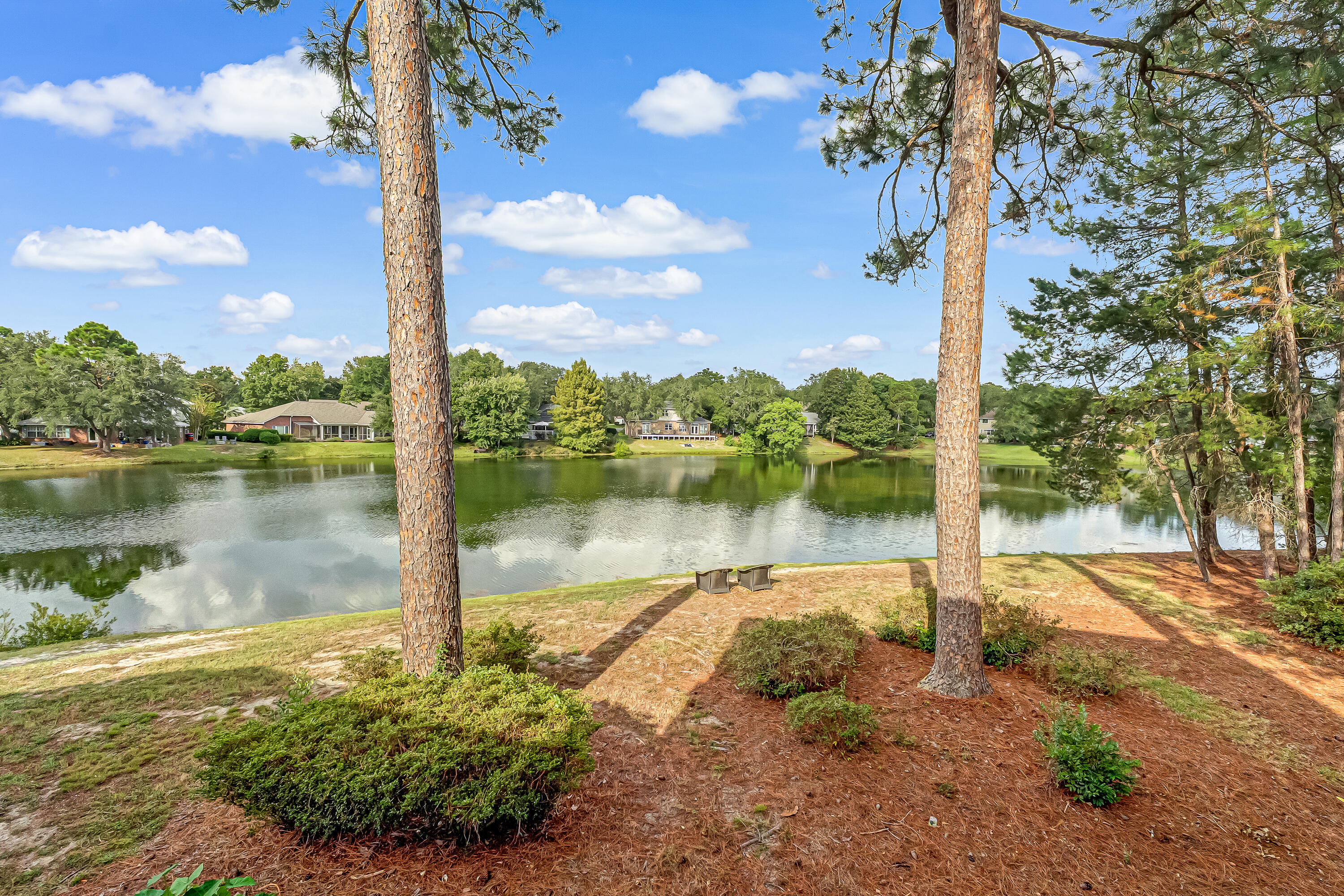 Welcome to this spacious second-floor condo nestled in the heart of Bluewater Bay! Featuring three bedrooms and two full baths, this inviting home offers a serene setting with beautiful lake views and abundant natural light throughout.
The kitchen is equipped with stainless steel appliances and a stackable washer and dryer for convenience. Enjoy the comfort of plush carpeting, ceiling fans, and an open living area that flows seamlessly to a covered patio with three sliding glass doors—perfect for relaxing or entertaining.
The large primary suite includes a generous vanity area, dual sinks, and a tub/shower combo. A versatile office or flex space adds functionality with its ceiling fan and skylight, creating a bright and airy work-from-home environment.
With ample storage and access to Bluewater Bay's amenities including walking trails and a marina, this condo offers the perfect blend of comfort, convenience, and coastal living.