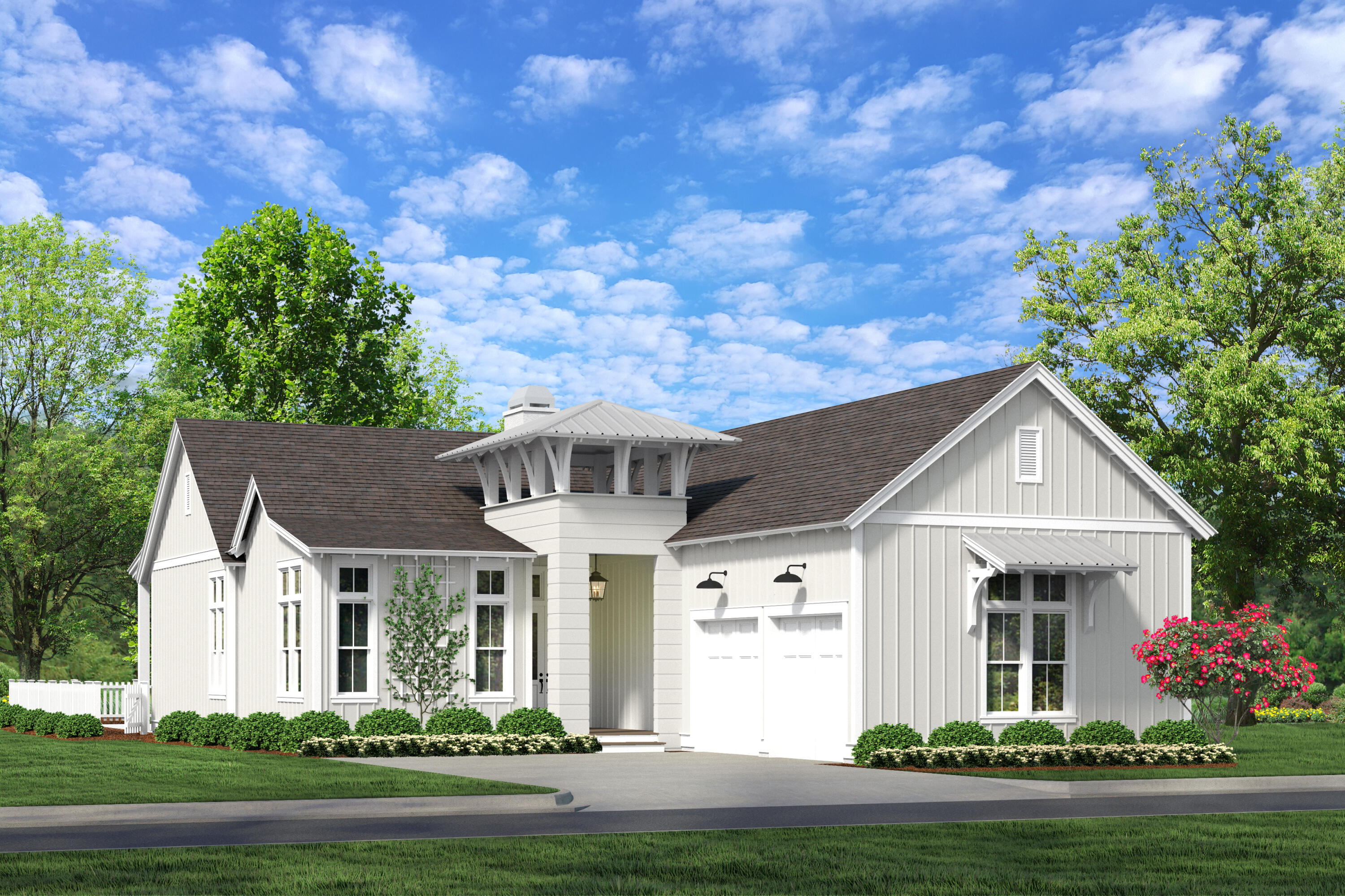 Entered for comp purposes only. The Rosecliffe II, with a side-load 2-car garage and 2,609 square feet of living space, this home boasts 4 bedrooms and 4 1/2 bathrooms. While presenting large guest bedrooms, family and guests are provided ample space for privacy.

Step inside and be greeted by the custom design and contemporary feel of this home. The ceiling height of 12 feet, with 8 feet solid core  doors and large slider doors in the living room, adds an open and airy feel to the home, creating a sense of grandeur. The kitchen is a chef's dream!

Exterior luxury features include a pool + spa package and 6' fenced backyard.
Appraiser, please see contract for a full list of features and upgrades. Prepare your meals in style surrounded by Silestone quartz countertops, while enjoying the convenience of a top-of-the-line appliance package including cabinet-panel 36' French door refrigerator with bottom freezer and cabinet-panel dishwasher, along with a 36" dual-fuel range by GE Monogram Integrated. The custom designed contemporary overlay cabinets with soft-close drawers and doors throughout, add a touch of elegance to the interior. The bathrooms feature designer-created porcelain tile while the laundry room features Silestone quartz, adding a luxurious and stylish touch.

The Watersound Origins community is one of South Walton's most coveted neighborhoods for its exceptional amenities, beautiful new homes, and prime location. Amenities include the Village Commons pool & fitness center, sports courts including tennis and pickle ball, miles of nature trails, dock access to Lake Powell, unlimited golf, and lots of green space for outdoor play. The all new Watersound Town Center brings a new level of excitement and convenience to the community with a Publix Super Market, delicious restaurants, healthcare facilities, and more right at the entrance to the neighborhood!
Pricing may not include all options or fees and is subject to change. Please contact our Watersound Community Specialists for the latest information.