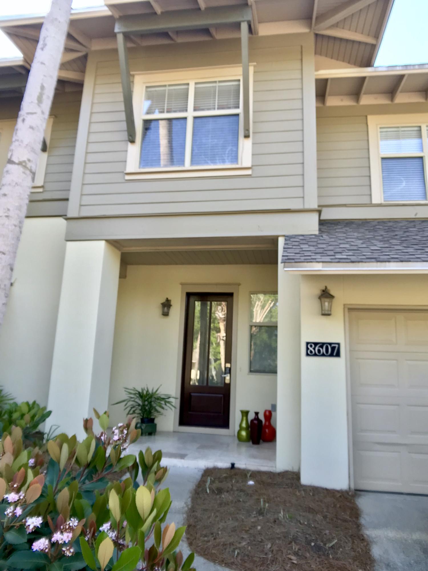Located within the community of Magnolia Bay in Sandestin resort, this two story, three bedroom two and a half bath townhome backs into the 8th hole of Baytowne Golf Course. Enjoy lush landscaping, golf course and lake views from your screened in backporch. As you enter through the front door, you are welcomed by an open foyer with high ceilings & loads of natural light to fill the living space. The home has been renovated with beautiful granite & appliances new in 2012 & 2 new A/C units in 2014. Magnolia Bay is a rental capable neighborhood that is in a highly desirable location in the heart of Sandestin. All information including square footage and dimensions to be verified by buyer.