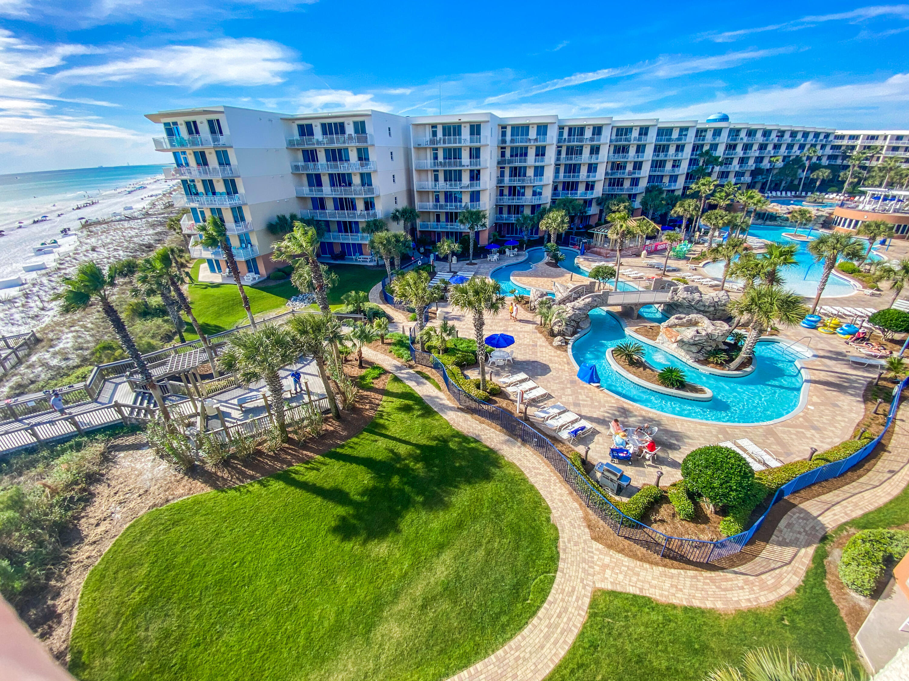Rare offering! Only 1br in highly desired A Bldg.! Beautiful 4th Fl 1br/2ba w/hall bunk alcove. Sleeps 6! Waterscape's most popular family resort. Very comfortable and tastefully furnished. No carpet; granite counters. Newer w/d, refrigerator.  Perfect location inside pool courtyard-You'll appreciated convenience to parking/elevator to pools!  Views from private large balcony! Top investment property w/lower holding costs. SOO Much to enjoy-490' of beach, lazy river, zero edge pool, 10' waterfall, 2 hottubs, Fuds food kiosk, heated upper pool, fitness ctr, kiddie playpark, garage parking, sep owner storage, 24hr security, gated entry and more. Like-type units gross $42-60K. On rental. Waterscape-Ft. Walton Beach's TOP Choice to Own a beach condo! Make Your Beach Dreams come true in A430!
