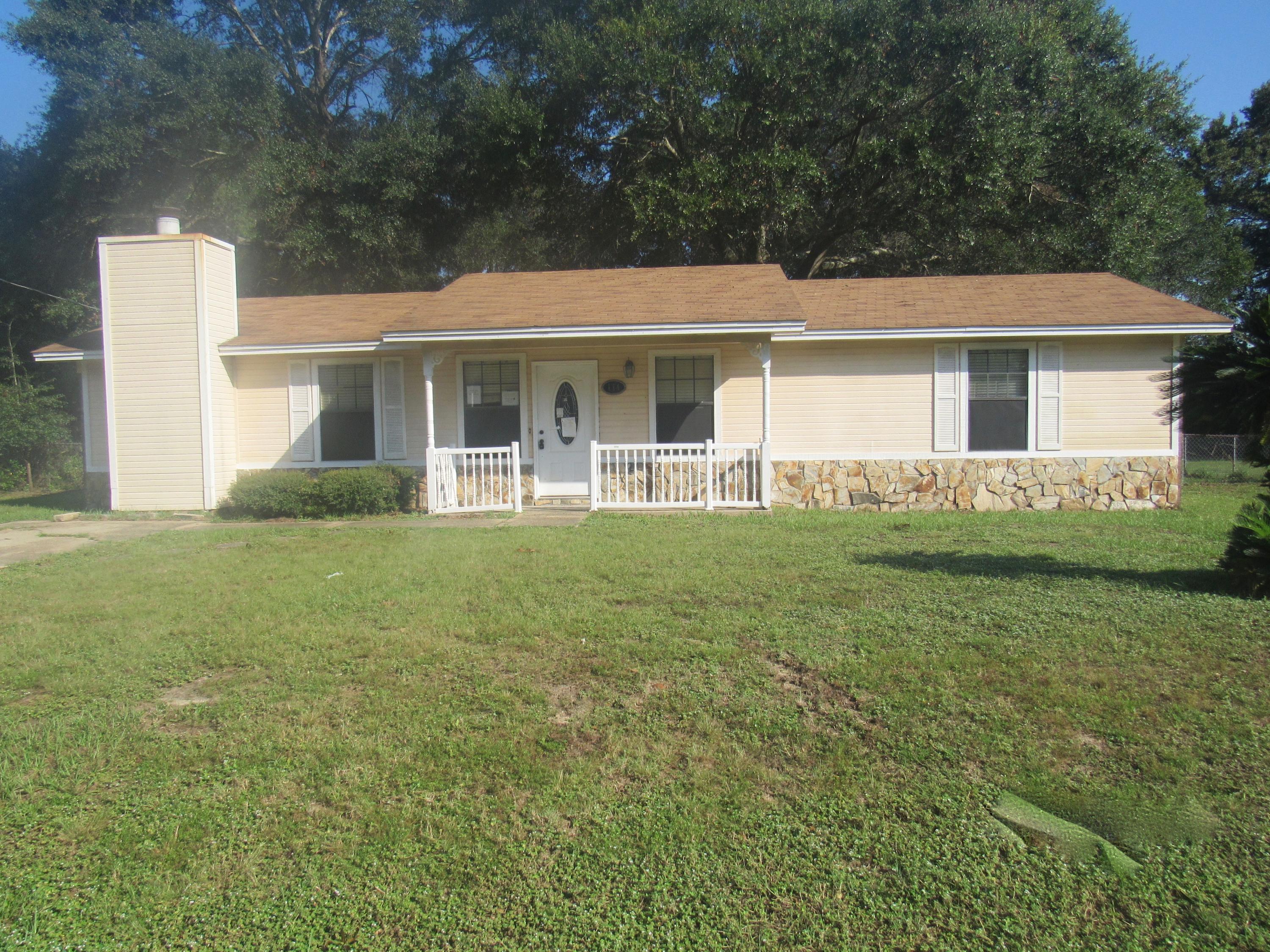 Look no further, this REO is for you! Great location just west of the heart of Crestview, this 3 bedroom 2 bath home has fenced back yard, covered patio and bonus room with fireplace! With indoor laundry, this home is just over 1300sf and great for first time home buyers or investors alike. Home has laminate floors, carpet in some of the bedrooms, tile in baths and tons a potential. Call today, or for sure this one will be gone!!