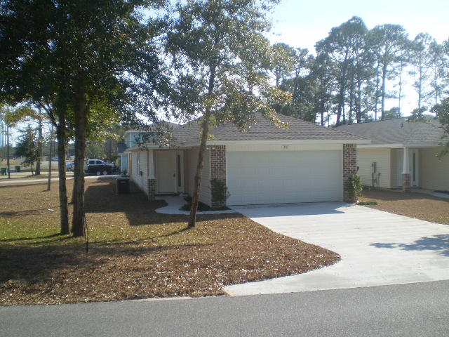 This beautiful home has a open floor plan for living/dining/kitchen area; plenty of kitchen  cabinets; wood and vinyl flooring in main living area; carpet in bedrooms; very inviting master suite with double vanity; oversized 2 car garage.