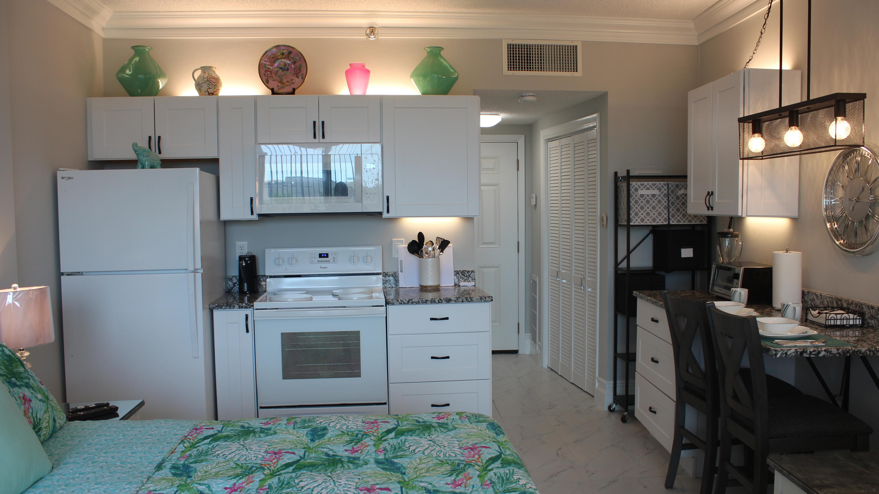 You're going to absolutely ''LOVE THIS STUDIO CONDO''. A Beautifully UPDATED throughout, WATERFRONT Studio Unit, ALSO NEWLY AND FULLY FURNISHED.,
VIEW THE MANY PICTURES.. And YES, IT HAS A 32FT BOAT SLIP #E20 (LARGER SLIPS AVAILABLE IF NEEDED, FOR AN ADDITIONAL AMOUNT DETERMINED BY SIZE... Boat Lifts can be installed with Complex approval..
Updated as mentioned, including a FULL KITCHEN, loads of Cabinets, with FULL SIZED Range/Oven, Microwave, Refrigerator w/Ice Maker... and even TWO 55 inch wall swivel/tilt mounted TV's. LOADS of LIGHTING every direction, will keep you feeling vibrant.
Granite Counter Tops, Porcelain ''Marble look'' Floor Tile...
JUST SO MUCH INCLUDED THAT IT IS A DEFINITE MUST SEE FOR YOU.....
THE COMPLEX HAS MUCH TO OFFER AS WELL.... CLICK ON 'MOR Super Large "Mickey Mouse" shaped Pool (actually the complex has two of these pools),  BBQ Grills and Picnic Tables for your enjoyment... Small "Private" Beach area for Owners and Guests only...  Plenty of parking, Stairs on both ends of the Building, and an Elevator on the East End, Laundry Facilities on the 2nd and 3rd Floors... Close to the Mall, Shopping, Restaurants, Eglin, Hurlburt, Whiting Field Military Bases, and OF COURSE, THE WHITE SAND GULF BEACHES... MOST ALL ONLY A FEW MINUTES AWAY

The ASSOCIATION DUES covers the following: Water, Sewage, Trash and Quarterly Basic Pest Control... Cable TV w/2-HBO's.. Hi-Speed Wireless Internet...   INSURANCE ON THE BUILDING STRUCTURE, INCLUDING HURRICANE COVERAGE.. INTERIOR FIRE SPRINKLER SYSTEM... BUILDING, GROUNDS AND MARINA MAINTENANCE,  MARINA HAS METERED ELECTRIC PEDESTAL, AND INCLUDES WATER AT THE SLIP AS WELL.  FEES ARE MONTHLY, BUT TO BE PAID QUARTERLY, THE 1ST OF EACH QUARTER.  

YOU'LL LOVE PIRATES BAY.. AND ESPECIALLY THIS CONDO