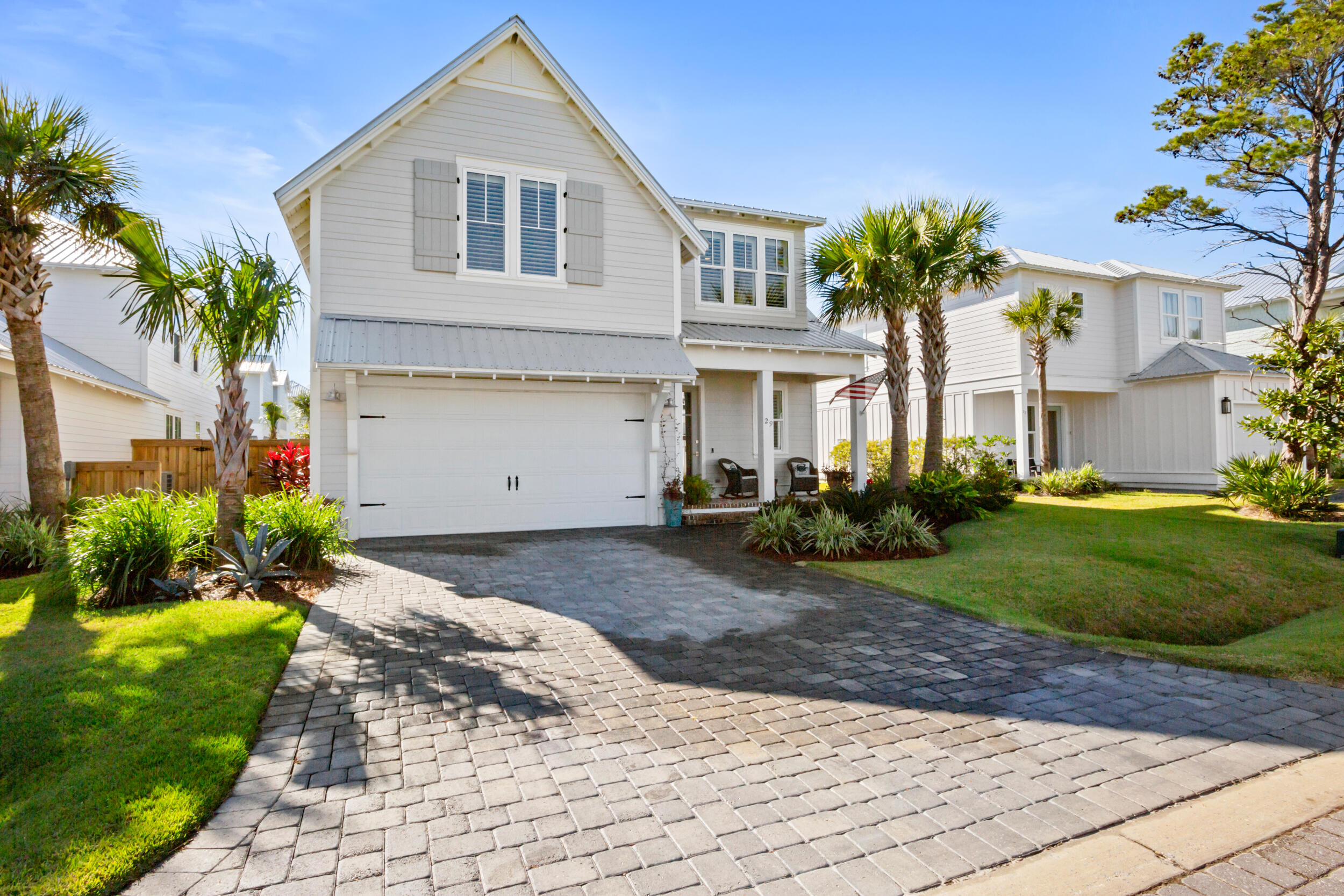 Welcome to this immaculate house located in Frangista Beach.  A few interior amenities include hardwood floors in main areas, kitchen island, Bosch appliance package, quartz counter tops throughout, & coastal trim details. In addition to the 4 Bedrooms & 4 Baths there is a first floor study that can be used as a 5th bedroom/bunk, and a 2nd floor sitting / bonus area. Enjoy the many upgrades including, Sony surround sound, plantation shutters, swim spa and a screened back porch. Home has Deeded Beach access at Hollywood, as well as access to community pool.