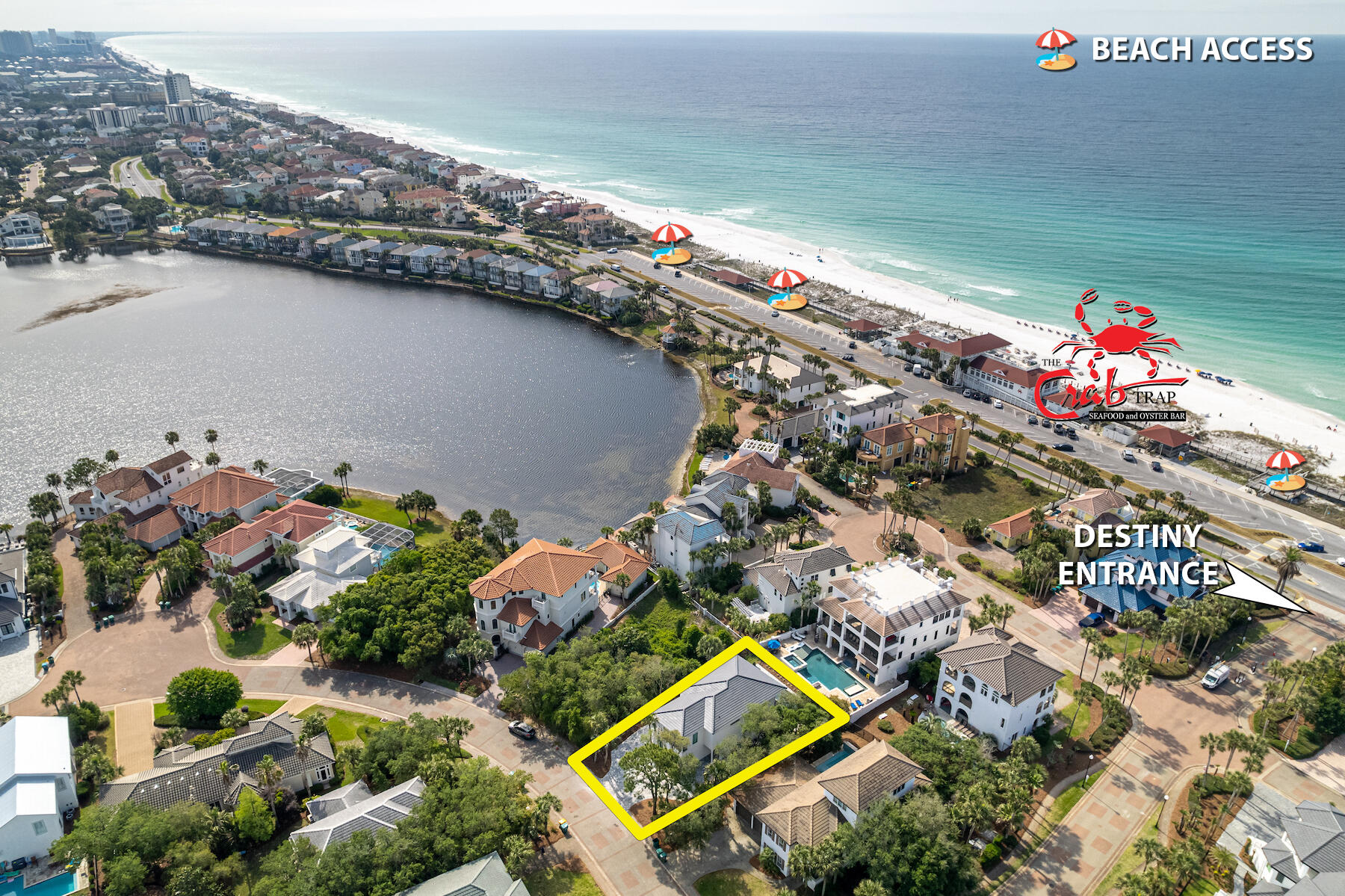 SHARPLY REDUCED! Spectacularly renovated beach house in the private gated enclave of Destiny West in Destin, Florida!
An extensive renovation has emerged a home that is exceedingly superior in layout and design than even the originally constructed home.  Oriented conveniently to the beach, secured entry gates to the community, as well as across the street from the fabulous amenities of Destiny West, this ''show home'' displays and offers functionality through its absolutely gorgeous interior and exterior finishes and décor.  The new pool and hot tub will not only offer you a refreshing break from the world class beach fronting the community, but projects seductive ambient lighting in the evening for intimate gatherings around the beautifully designed... pool deck and lushly landscaped grounds.  Please inquire for further details.  Showings are by appointment only with advanced notice, while listing agent(s) must accompany all showings.