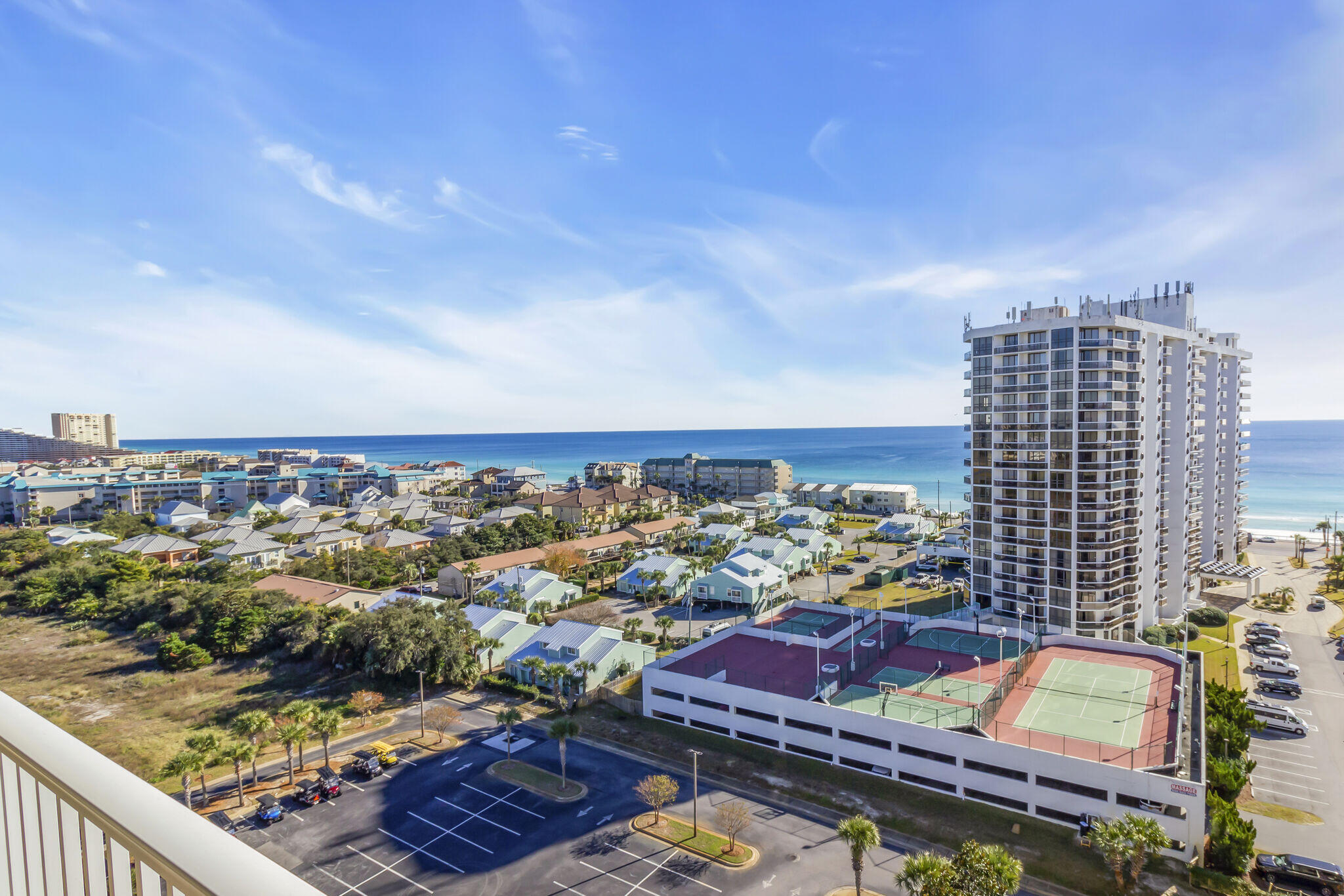 Luxurious 3BR/2BA condo in sought-after Miramar Beach with breathtaking turquoise Gulf views from the primary suite and large balcony. Fully updated and furnished in elegant coastal décor. Enjoy resort-style amenities including pools, tennis, pickleball,  multiple restaurants, beachside bars, and beach chair setups on sugar-white sands. Take advantage of golf, bike rentals, water sports, and local shops right on the resort property. Excellent short-term rental investment or personal coastal retreat on the Emerald Coast! Hallway sign not included. Personal gift. Buyer to verify any and all info for themselves.