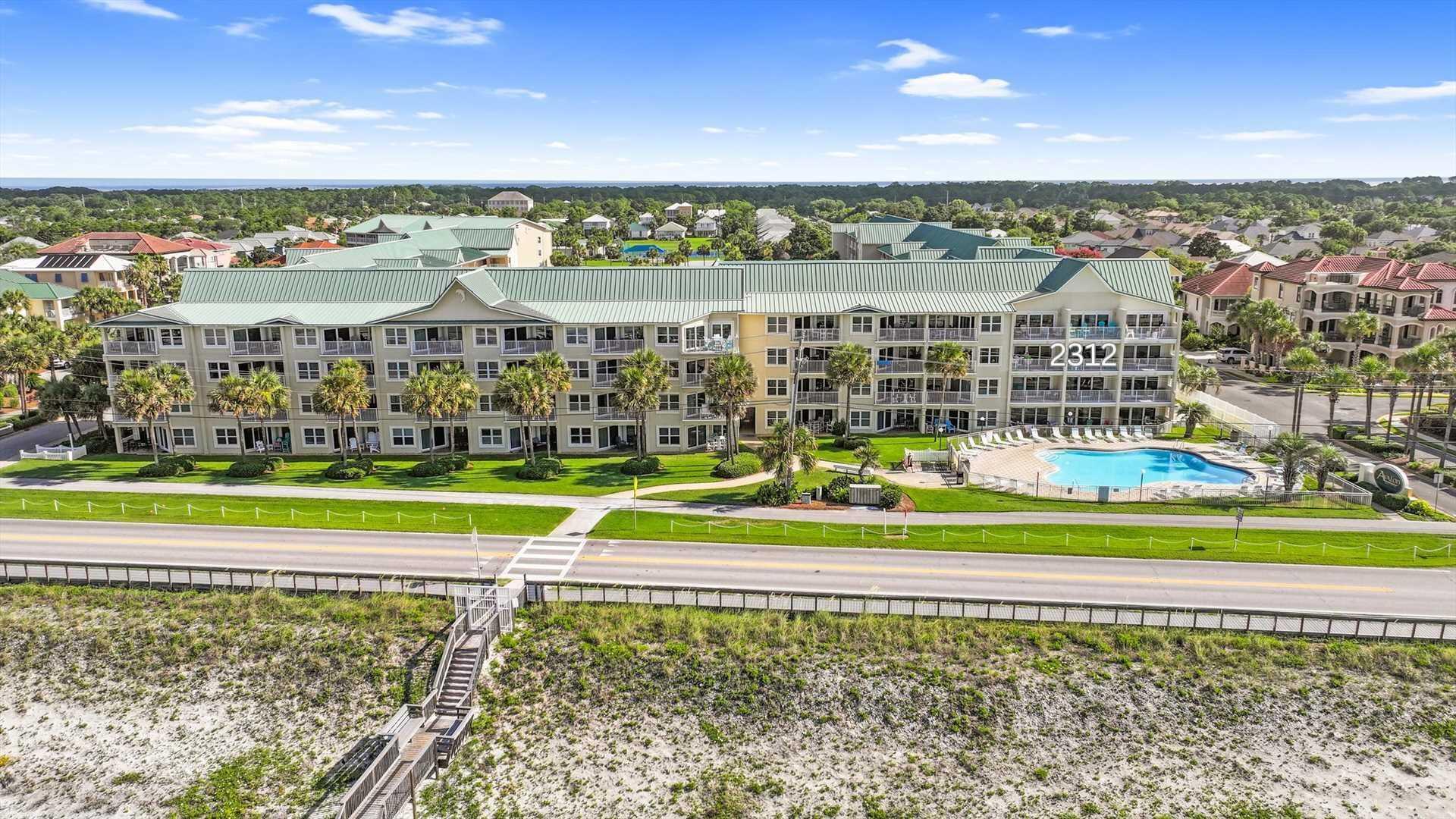 Welcome to your Gulf-front sanctuary — Maravilla Unit 2312, a turnkey 1-bedroom, 1.5-bath highly sought after, beach-facing condominium offering sweeping emerald-water views, private balcony, and exceptional resort amenities. The open floorplan offers maximized natural lighting and peaceful union of living / dining / kitchen spaces. The recently remodeled bathrooms combine luxury features with comfort.The guest half bath is ideal for visitor convenience, while the primary suite is tucked away for privacy. Unit is also pet-friendly offering investors improved rental margins. Maravilla's gated grounds include deeded private beach access, gulf-front pool, clubhouse, fitness center, tennis, shuffleboard, grilling areas and more. Short distance Destin's shopping, dining, and coastal attraction Unit is under constant rent with current management company  48-hour showing notice required. Rental history, HOA documents, and condo rules provided upon demand.