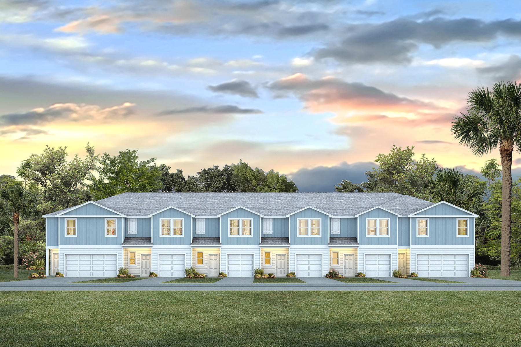 Welcome Forest Shores Villas! The thoughtfully designed interior unit offers 3 bedrooms, 2.5 bathrooms, and a 1-car garage. As you enter inside, you will feel right at home with beautiful EVP flooring at your feet, leading you to the open living room and kitchen or the spacious upstairs. In the kitchen and bathroom, you will find gorgeous quartz countertops and stainless-steel appliances in the kitchen. For added security, every home comes equipped with Our Home is Connected package, which offers many convenient devices. Located across from the Santa Rosa Sound, you will find glistening Gulf Coast beaches a within a short drive and local stores/restaurants just around the corner. These homes offer easy access to Hurlburt Field (10-minute drive) and Navarre Beach (15-minute drive).