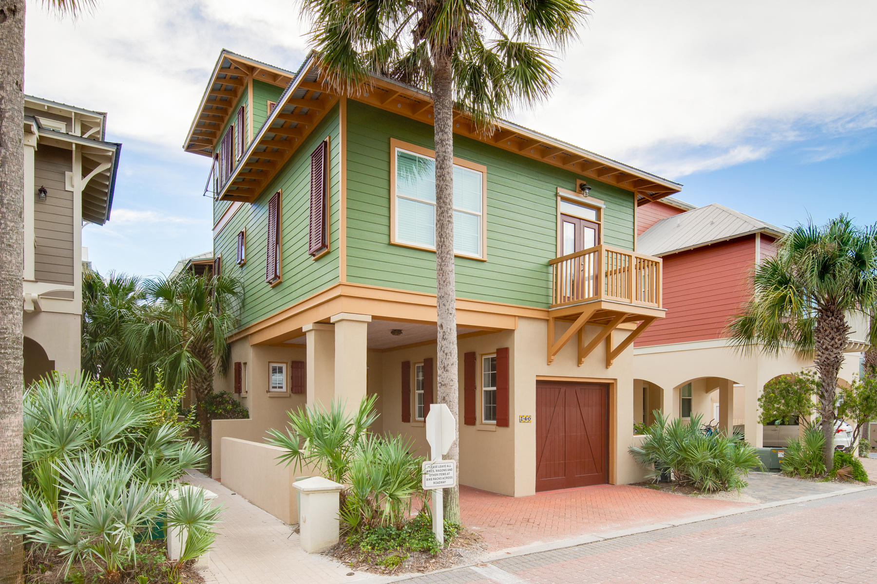 House is under contract with contingencies and taking back up offers.
Significant Price Improvement. Beautiful antique accents, intricate wood details and old world charm make this cottage unlike any other on 30A. This second row home boasts gulf views and has a direct path to beach access, a heated saltwater pool and a fenced-in outdoor living area. The interiors of this home feature tile and 5'' Oak hardwood flooring, granite countertops, custom antique wood cabinetry and french doors that open up to private balconies with breathtaking views. The first floor of this home has a laundry room with storage and a guest bed that opens up to the pool and outdoor living area. On the main level residents can find the open living and dining area, kitchen, a second bedroom with a full bath and a The third floor is where you can find the master suite with a beautiful antique headboard, master bath with a Travertine tile shower, a double vanity and a clawfoot tub and a balcony that overlooks your private pool and views of the gulf. 

Located in the gulf-side community of Water's Edge â€” adjacent to Rosemary Beach â€” this gated community is just a short walk or bike ride to all of the shopping and dining 30A has to offer.