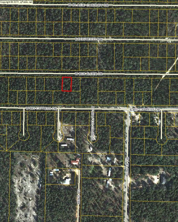 W Box Elder Dr is a dirt road and may be hard to view the lot.
