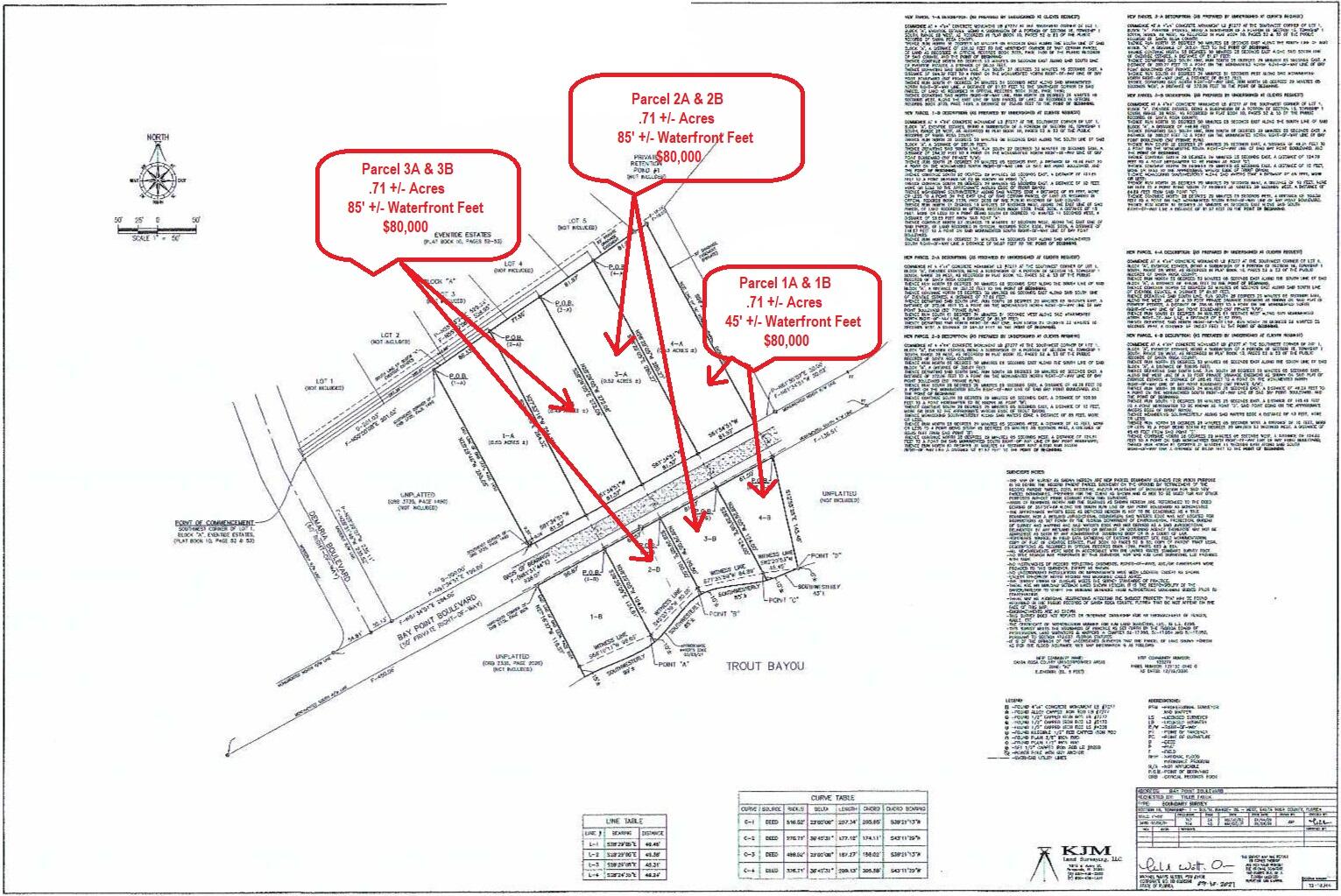 Price reduced!! Amazing property offering 2 parcels at one price. This listing consist of approximately .50 acres on the north side of Bay Point Blvd and .21 Acres on the water. The area is experiencing great growth with new home being built in the mid $300K directly behind you. Opportunity to own waterfront property never looked so good.
Please see pictures and survey for additional parcels for sale