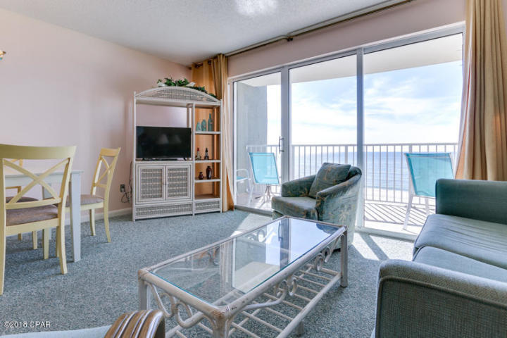 Open floorplan allows for fabulous Gulf and sunset views from balcony, living room, dining room, kitchen, & master suite providing the ultimate alfresco living and entertaining environment! Terrific elevation within the stack! No to high and not too low! Property will convey fully furnished. EXCELLENT RENTAL INCOME POTENTIAL. HVAC replaced 2016. Enjoy the good life at Long Beach Towers! There is ample and secure parking right outside the Tower's doors in a gated community with a 24-hour security staff. Long Beach resort is one of the most popular resorts in Panama City Beach. It is centrally located off Front Beach Road, close to shopping, restaurants, and local attractions. It features a 6,500 sq. ft lagoon pool, and two other seasonally-heated pools.