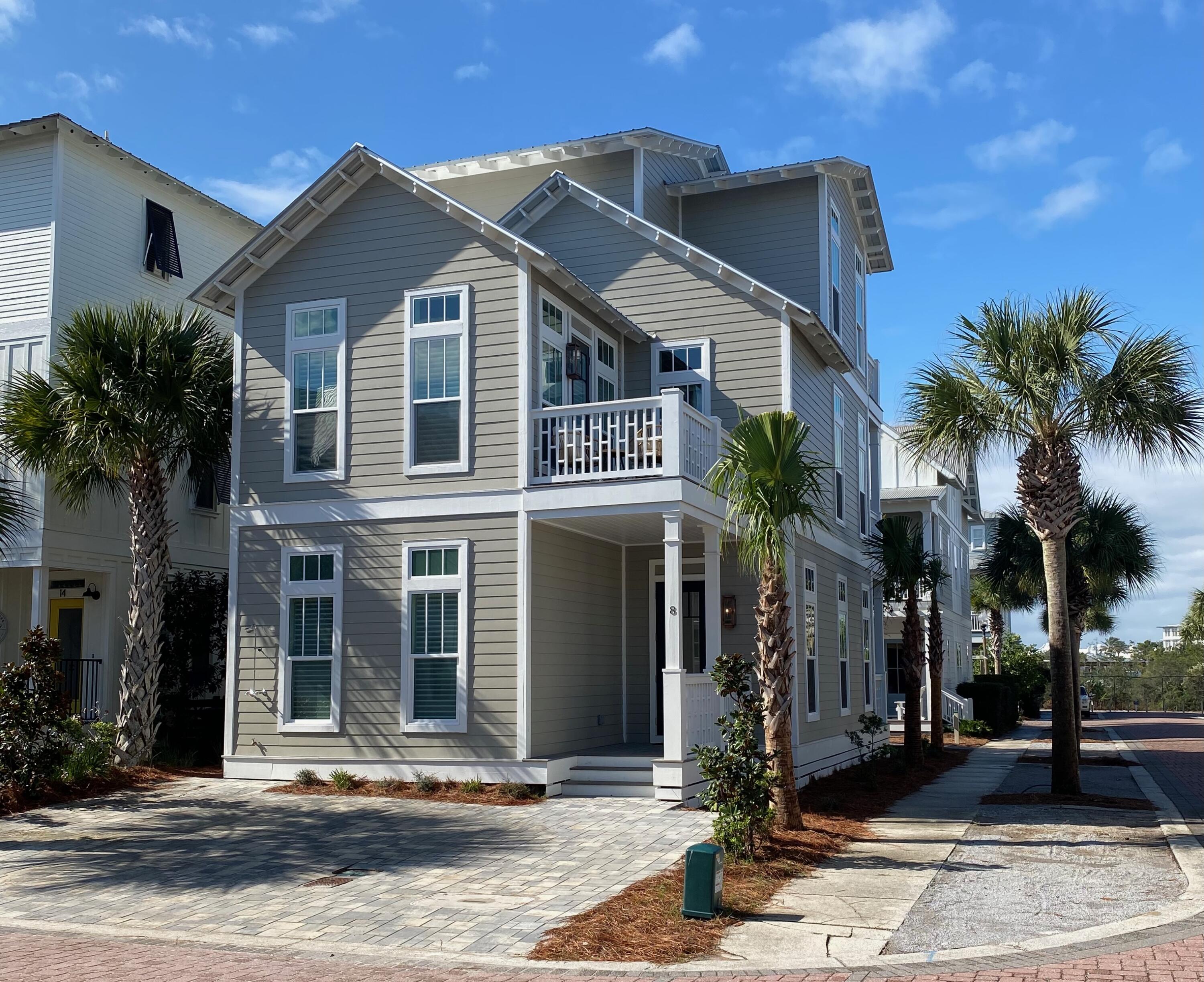ACCEPTING BACKUP OFFERS - Charming, brand new construction, Seacrest Beach single-family home, fully furnished and ready now for your family to enjoy the holidays! 

  Located between the 30A east end coastal neighborhoods of Rosemary Beach and Alys Beach, and just a few minutes' walk to fantastic restaurants, bars and boutique shopping!  

 Built by award-winning Chi Mar Construction and recently appraised at $2,100,000, this new Seacrest home has a relaxed coastal vibe while boasting designer level finishes throughout.  Builder warranty transfers to owner.

Designed to be used as a vacation rental or a second home, this new construction home features 10-foot ceilings on all 3 levels, shiplap walls and covered porches off each bedroom. A bright and airy gourmet kitchen awaits your next gathering with beautiful windows, a cast-iron farmhouse sink, professional grade gas appliances, microwave drawer, quartz countertops, and plenty of storage. The entry foyer includes a convenient set of built-in lockers for stowing shoes and towels, and a beautiful ground floor bathroom with brick tile flooring.  All windows through the home feature custom-made sheer blinds, perfect for bringing the light in or out.

If utilized as a rental investment property, 8 Lazy Day sleeps up to 11 guests, with its 4 bedrooms including a bunk room and 3rd floor media room for the kids!  Additionally, the Master Bedroom smartly features 2 closets, one locked large walk-in closet, perfect for storing and securing your belongings during rental season! 
Each upstairs bedroom features its own full bathroom including upgraded shower glass around the bathtubs.   

On the second floor you will also find a full-size laundry room with brand new LG front loading washer and dryer appliances, and a deep sink.  Also, enjoy virtually instant hot water with 2 large tankless water heaters.

The 463 feet of outdoor living spaces invite the coastal breezes into this home and beckon you to come outside. Relax with family and friends on the west-facing third floor deck and enjoy the breathtaking Florida sunsets over Alys Beach.

A tram service is provided throughout the Seacrest Beach neighborhood so you can quickly and easily arrive at the white pristine beaches and beautiful waters of the Gulf of Mexico.   And just a short stroll to the largest pool on the east end of 30A, Seacrest Beach's 12,000-sq.-ft., community pool.  Seacrest Beach is a vacation favorite with palm-lined streets and nature trails near the world-class dining and shopping that Scenic Highway 30A is known for.