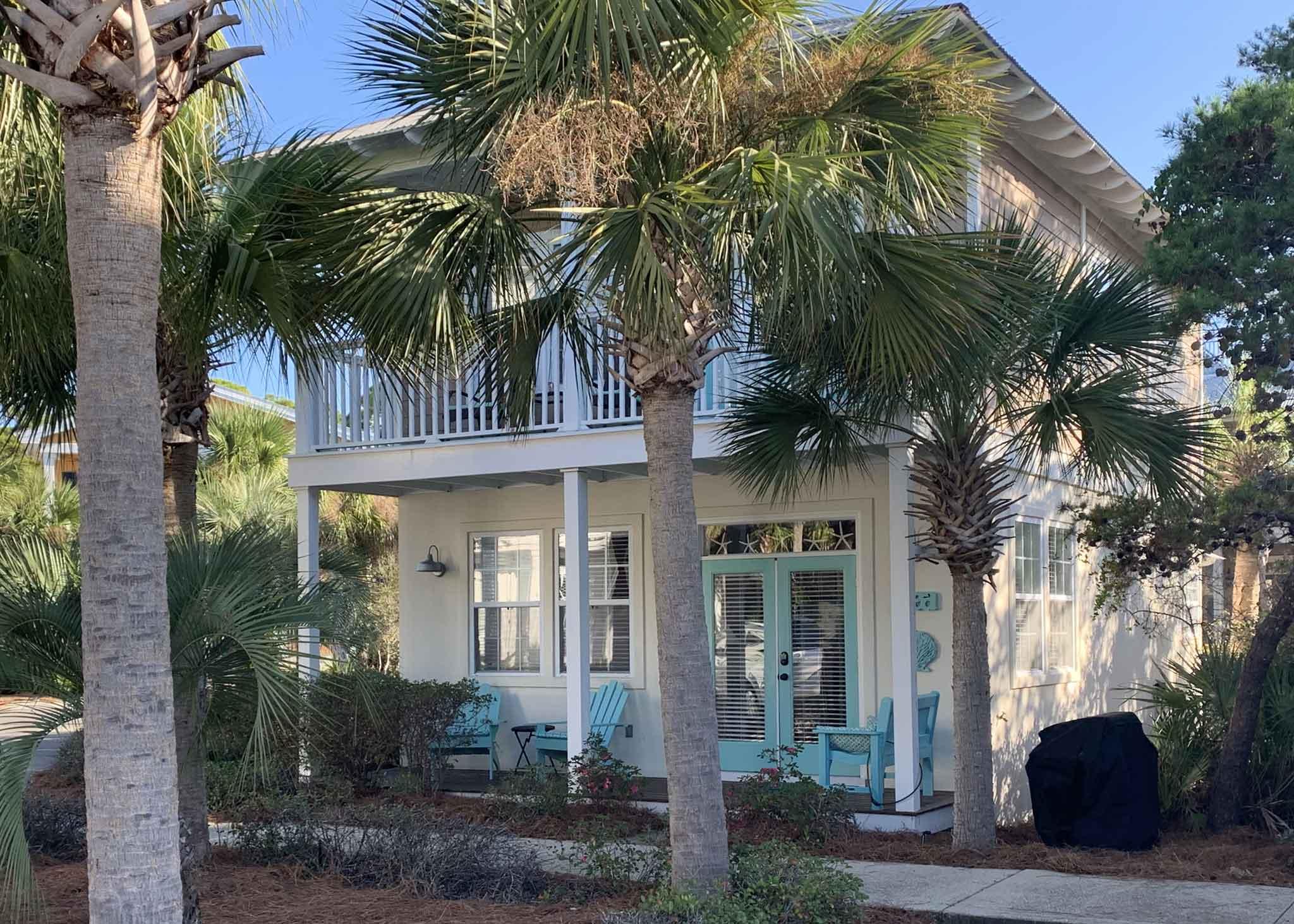 'Long Time No Sea' beautifully maintained and updated house in a great area. Walking distance to the beach, restaurants and shopping. Numerous windows and open floor plan make it bright and airy. Bordered on 2 sides by HOA areas gives it a private feel. Plenty of parking. Furnished and rental ready. Deeded beach access. Seacrest Beach is located between Rosemary and Alys Beach. Features a 12,000 ft pool, private beach, trails, sidewalks, greens, security and a  commercial area.