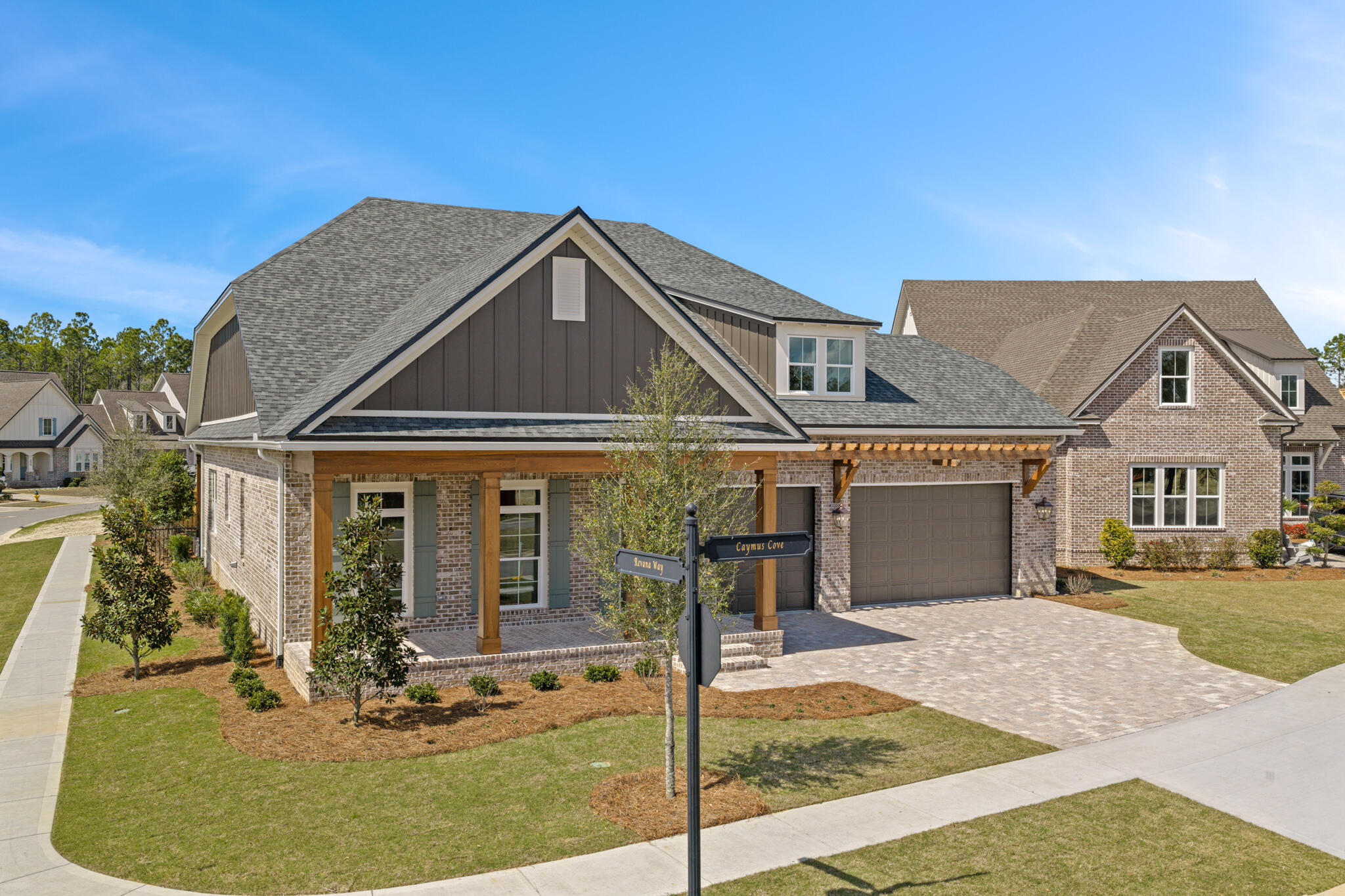 Exquisite New Home in The Vineyards at Hammock Bay !
Nestled on a quiet cul-de-sac in the gated Vineyards community of Hammock Bay by award winning builder, this stunning two-story home offers 3,220 square feet of thoughtfully designed living space with exceptional craftsmanship throughout.  Featuring 4 spacious bedrooms, 3.5 baths, and a 3-car garage, this home combines elegance and functionality. Enjoy beautiful wood floors throughout, 10-foot ceilings, and solid core interior doors that showcase quality at every turn. The chef's kitchen is complete with furniture-grade cabinetry, upgraded gourmet appliances, and an expansive island perfect for entertaining.
A cozy fireplace, lap and gap accent walls, and a mudroom drop zone add both charm and convenience.  Upstairs, you'll find 500 square feet of walk-out storageideal for organization or future expansion.  Outside, lush professional landscaping, a paver driveway, and gas lanterns create timeless curb appeal. Residents enjoy access to Hammock Bay's highly amenitized master-planned community, including resort-style pools, walking trails, fitness facilities, and more.
Located within the acclaimed Walton County School District, near the Freeport Sports Complex, and just a short drive to the beaches of 30A, this home blends luxury, lifestyle, and location beautifully.