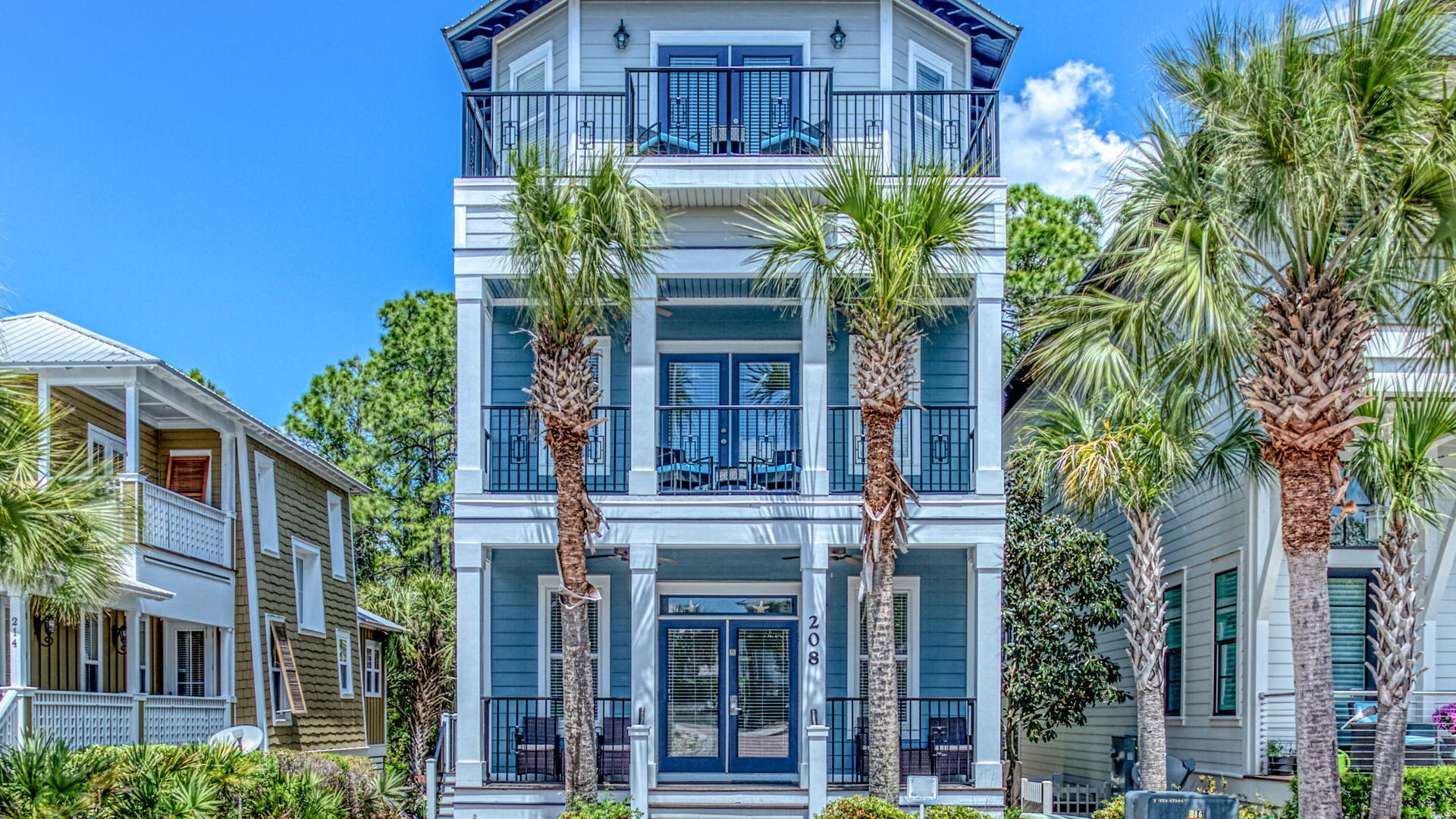 NEW PRICE!!! Porches Galore on every floor! This Coastal Beach retreat located in the much desired beach community of Seacrest Beach makes this an ideal vacation home. Step into this spectacular beach house and find it is perfectly equipped for rental guests or for the primary homeowner.
''Away to Play'' is a total of 2609 square feet consisting of three floors with four bedrooms, four baths and porches galore. The main level key features a comfortable living room, dining room that seats eight guests, large kitchen with a breakfast bar and a spacious bedroom and full bath. The second level highlights a large bunk room, full bath, a master bedroom and master bath with garden tub plus a private porch. The third level boasts a master suite, master bath,  lounging area with wet bar that leads out to a oversized Loggia overlooking the Seacrest Beach Preserve. Tucked between Alys Beach and Rosemary Beach, this remarkable beach house is in close proximity to coffee shops, restaurants and boutiques along 30A.  Neighborhood amenities include the famous Seacrest Beach Lagoon Pool, deeded beach access, tram service to and from the pool and to the most beautiful beaches in the world.  Away to Play beach house is simply awaiting the new owners to pick up the key and start enjoying the 30A Lifestyle.