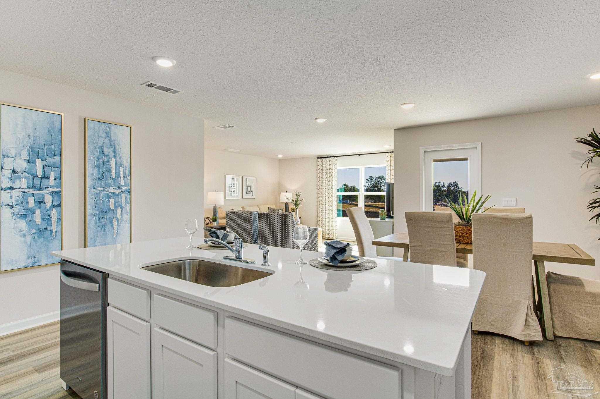 ALMOST MOVE IN READY! NEW CONSTRUCTION on large homesites in HIGHLANDS. Fast growing N. Crestview. The popular Cali model with its desirable open design for comfortable living & entertaining. 4 beds, 2 baths, covered patio, 2 car garage & awesome amenities. Well-designed kitchen features: GORGEOUS Quartz counter-tops stainless appliances, lg. island, smooth-top range, built in microwave, quiet dishwasher & pantry. Striking wood look flooring & PLUSH carpet in the bedrooms. The 'Smart Home Connect' System offers a variety of Smart Hm. Devices for your convenience. Bedroom 1 & adjoining bath has a lg. walk-in closet, beautiful Quartz counter-tops, double sinks, lg. shower & more. STYLISH curb appeal. Easy drive to the airport, military base, Ft. Walton, Destin beaches & minutes golfing.