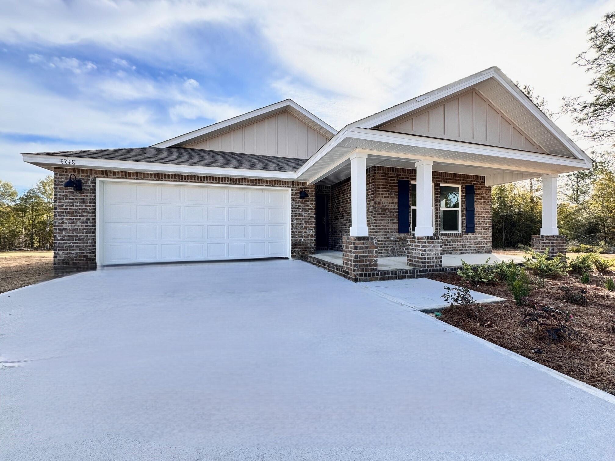 New Community, Charlie Day Estates is just minutes from shopping, dining, schools, and a short trip on SR-85 from the pristine beaches of Destin, Navarre, and Pensacola. The all brick 'Lakeside' Model is a FABULOUS highly desirable floorplan with a relaxed OPEN concept, no wasted space, 5 beds, 3 baths, nice 12 x 9 covered back patio & 2 car garage. Well-designed kitchen, GORGEOUS QUARTZ counter-tops, all stainless appliances, smooth top range, quiet dishwasher, built in microwave, roomy dining area & more. Striking wood-look flooring, plush carpet in the bedrooms. Fabulous amenities. Hurricane window protection & the Smart Home 'Connect' System has several convenient devices: Amazon Echo Dot, Smart Switch, a Honeywell Thermostat, and more. Stylish exterior gives Awesome curb appeal.