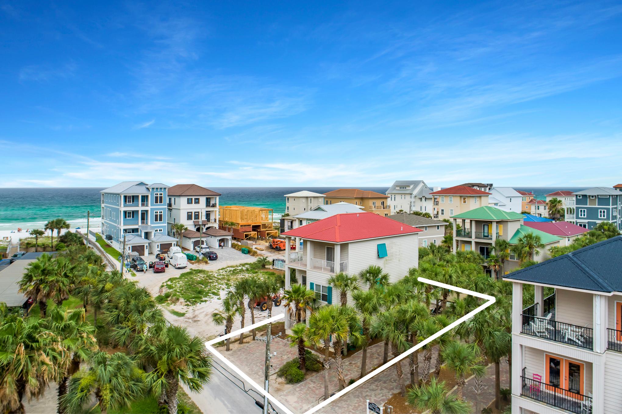 Welcome to Open Gulf Oasis, a charming beach home located on Open Gulf Street in Miramar Beach. Enjoy breathtaking views of the gulf, a private heated pool, and easy access to the beach in this luxury 6 bedroom oasis. The first floor features a generously sized living area, a master suite with a private bathroom, a formal dining room and a gourmet kitchen accessorized with quartz countertops, a luxury appliance suite, and breakfast bar. 

The second floor boasts an additional living area, a bunk room, 2 guest bedrooms and a covered terrace to take in the gulf views and breezes. The top level is complete with 2 additional master suites, each capitalizing on the gulf views and our area's unrivaled sunsets. Both masters include a spa-like ensuite with a walk-in shower & soaking tub in addition to a private covered wrap-around balcony. The backyard is a true oasis where owners and guests can lounge poolside with family and friends. Flanked by lush vegetation and complete with a heated pool, seating areas, and a grill area with gazebo.

176 Open Gulf Street is offered fully furnished, turn-key with an established rental history. In 2021, the property has grossed $140,000 in short-term rental revenue. This gorgeous beach home is centrally located to world class shopping, dining and entertainment venues, and has little competition when it comes to luxury, size and amenities. A cost to own, feature and finish list is available upon request- inquire today.
