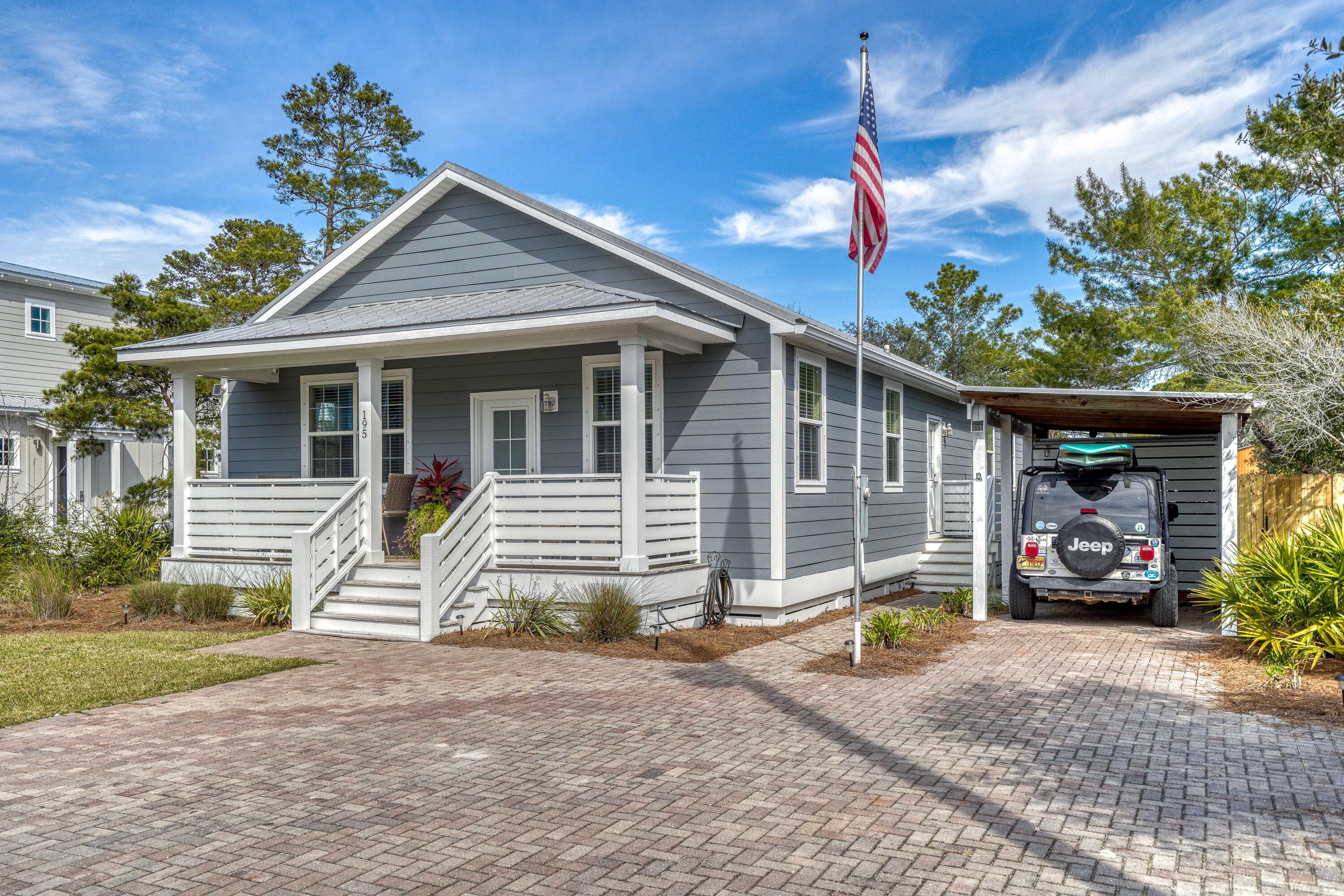You will love this charming 4-bedroom, 4-bathroom Florida beach cottage in the coveted 30a community of Gulfview Heights. Short distance to the beach access and under a mile from Shunk Gulley/Gulf Place. The home has a great fenced-in backyard entertaining space, large enough for a pool or adding additional square footage if desired. This home is not in a flood zone and has NO HOA! This immaculately kept home that has never been rented would be perfect for an investment opportunity, second home or primary residence. The very popular floor-plan features an open living concept, cypress hardwood floors throughout, and 4 spacious bedrooms. Plenty of closets throughout the home, and bonus exterior storage for your paddle boards, etc. Paradise awaits! Come check it out, this home will make the perfect Florida getaway!