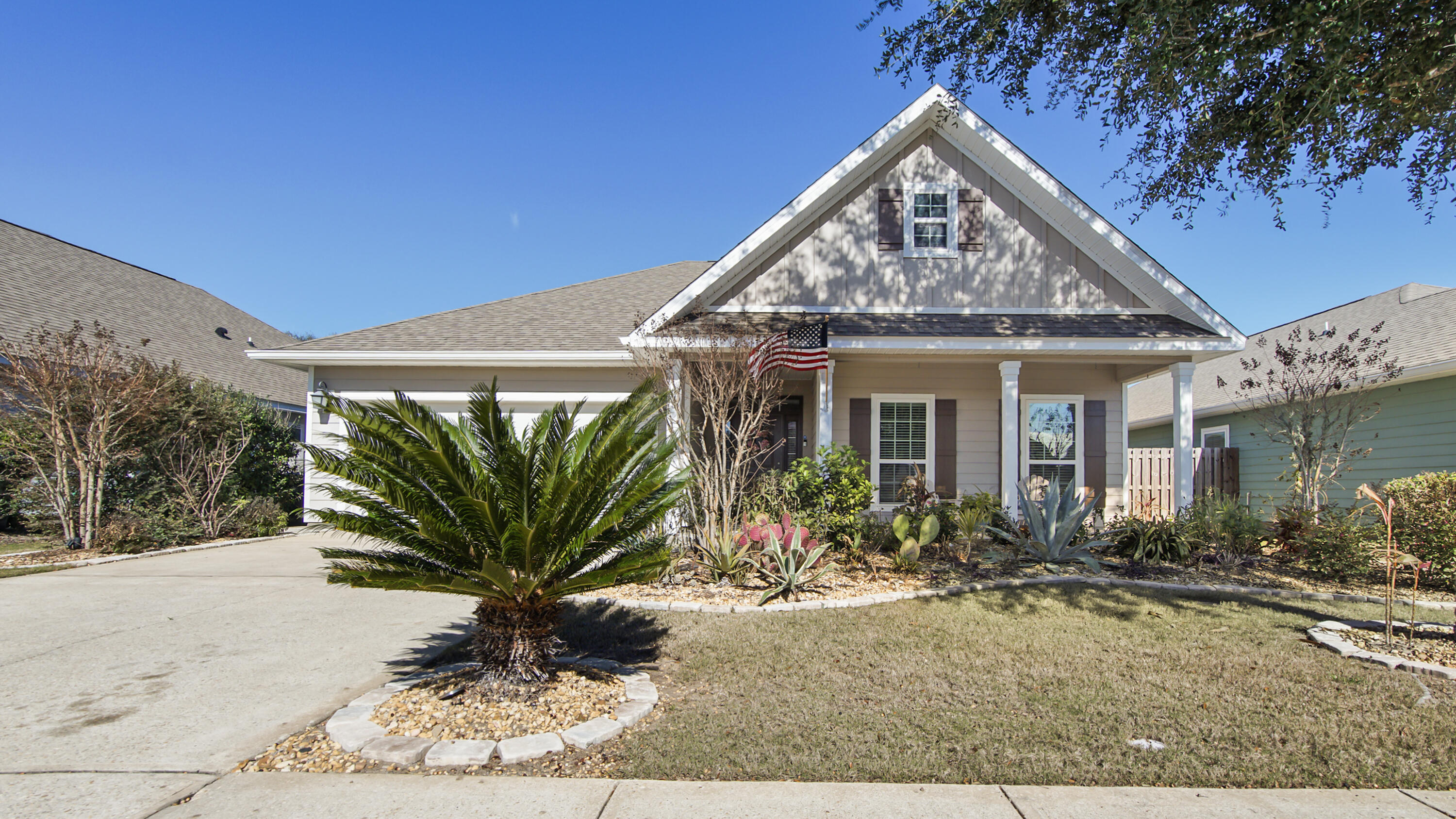 Adorable Florida Cottage in Hammock Bay! Open kitchen and living area draw you to the private backyard oasis w screened in porch and beautiful paver patio complete w fire pit! Fenced in yard, backs up to Central Park Common area for a very private experience in your own backyard!
Kitchen has white cabinets w granite counters, pantry, SS appliances and separate dining area. Living Room connects the spaces complete W crown molding, tray ceiling. Primary Bedroom is oversized with tray ceiling and crown molding. Double vanity w granite counter, soaking tub and large walk-in closet. Two guest bedrooms on opposite side of home w this well-designed split floor plan. 
Newly painted interior, carpets professionally cleaned ready for its new owners!! Grab your Favorite Beverage and head out to the private back patio, light a fire and watch the magnificent colors of the Hammock Bay sunset all from the convenience of your own BACKYARD!!
ALL of the Hammock Bay amenities are a hop, skip, jump away for this home. Including-3 POOLs w bbq grill, pavilion, 2 exercise rooms w exercise classes in am and in pm, tennis, pickleball, General Store, PROPS BREWERY, Food Trucks incl ABIDE COFFEE, Dentist offices and walking trails throughout entire neighborhood. Main Stage has LIVE music and performances, Farmer's Market 2x/month, Easter Egg drop w Easter Bunny, Fourth of July Festivities, Pumpkin Patch in Fall, Xmas Tree lighting w Santa in Dec. SO MUCH TO DO!!!  
Join the FUN in wonderful HAMMOCK BAY!!!