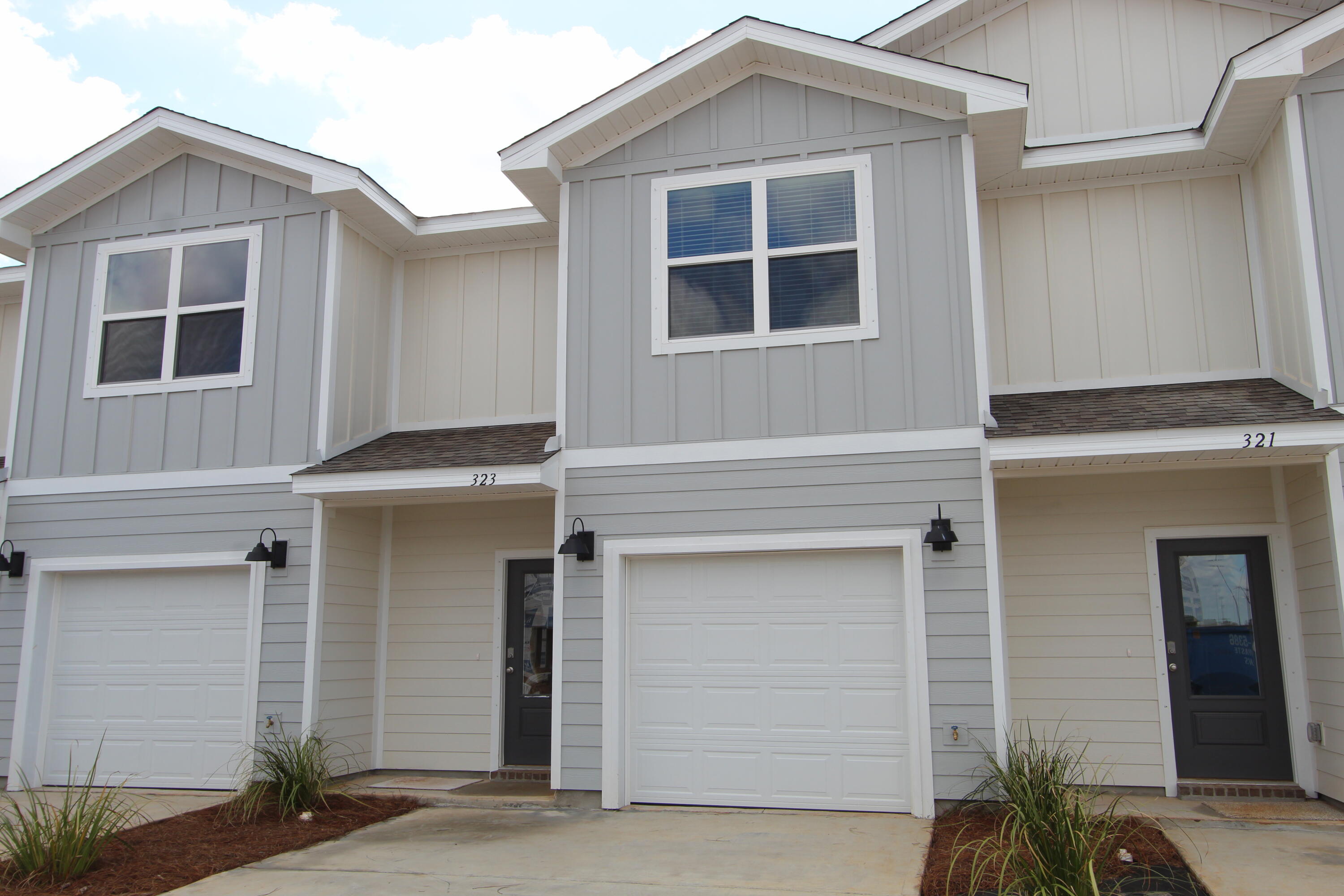 Hero Special: First month's rent is half off for qualified heroes including military, firefighters, law enforcement, teachers, and medical professionals.
Pet Friendly: Pets allowed with approval -- up to two dogs (40-50 lbs each), one dog up to 80 lbs, or one dog and one cat.

Brand-new townhome for rent in the Garden Villas community in Crestview, with a community pool planned for future completion. This Palm interior unit features a spacious 2-story layout with 3 bedrooms, 2.5 baths, and a single-car garage. The open floor plan provides comfortable everyday living, while the kitchen includes quartz countertops, a large island bar, pantry, and stainless-steel appliances. Upstairs, the primary bedroom serves as a private retreat with a walk-in closet and adjoining bath.  Additional highlights include LVP flooring in main living areas, frieze carpet in bedrooms, washer and dryer included, and a Smart Home "Connect" system for added convenience.
Available for rent now -- offering modern finishes, low-maintenance living, and a functional layout in a desirable location.