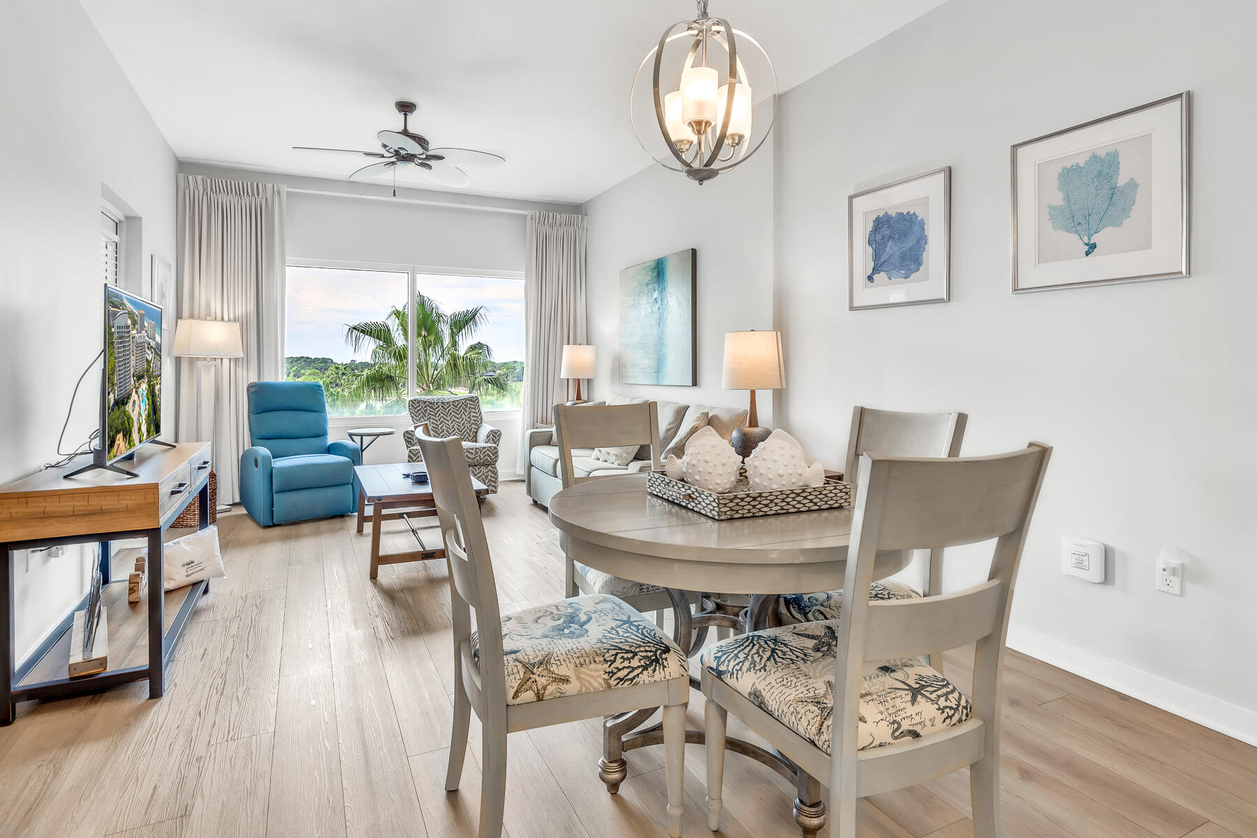 Welcome to your 3rd-floor sanctuary in Luau II, a perfect getaway within the Sandestin Golf and Beach Resort. This west-facing haven, newly updated with modern touches, comfortably accommodates up to 4 guests. Step into a beachside retreat featuring quartz countertops, new flooring, stylish furnishings, and fresh décor throughout. The open-concept layout invites you to relax and unwind, whether it's on your private balcony with views of the 12,000-square-foot pool, lush tropical landscaping, or the sparkling Gulf shoreline. The master bedroom offers a plush king-sized bed, while the living room features a full sleeper sofa for additional convenience. The spacious en-suite bathroom provides ease and accessibility, with two entry points - one from the bedroom and another from the living area - plus a tub/shower combo complete with handrails. Enjoy flat-screen TVs in both the living area and bedroom, perfect for unwinding after a day of sun and surf. Step outside to the lagoon-style pool surrounded by loungers, a kiddie pool, a hot tub, a swim-under grotto waterfall, and a seasonal Tiki Bar serving food, and frozen drinks. This charming coastal retreat is an ideal second home or investment property, currently on a short-term rental program, offering a perfect blend of personal enjoyment and rental income potential.

As an introduction to the Sandestin lifestyle, we invite our new owners to explore amenities that make Sandestin special. The listing brokerage and seller(s) are presenting the buyer(s) of this property with (2) 90-minute rounds of Tennis court time, a golf foursome at one of our three championship courses, and a round of golf for up to four (4) players at the unrivaled Burnt Pine Golf Club.

Sandestin Golf and Beach Resort features more than seven miles of beaches and pristine bay front, four championship golf courses, 15 world-class tennis courts, a 226-slip marina, a fitness center, spa and celebrity chef dining. Shop, dine and play at the charming pedestrian village, The Village of Baytowne Wharf and more. Inside the gates of the resort, residents enjoy a balanced lifestyle of high-class living, spanning the 2,400 acres from the beach to the bay. Everything within the gates of the resort is accessible by golf cart or bicycle. The entire resort is interconnected by miles of pedestrian, bike and golf cart paths that weave through groves of live oaks, meandering past natural lagoons, fountains, man-made lakes, and meticulously landscaped fairways.