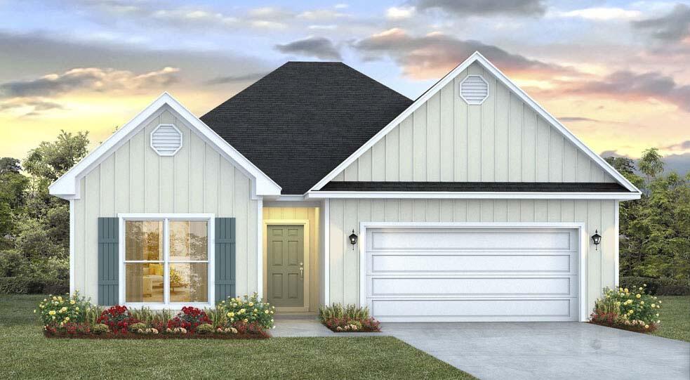 Walton's Landing is in the heart of Santa Rosa Beach, less than 4 miles to Ed Whaline Beach access and Scenic Hwy 30A, under 7 miles to upscale shopping and restaurants at Grand Blvd, and Sacred Heart Hospital. This short-term rental friendly community features a community pool, walking paths and ponds for endless hours of outside enjoyment. The 'Kennedy' plan features a spacious back porch, Hardie siding, 9' ceilings, EVP flooring, Ivory shaker style cabinetry in the kitchen and bathrooms, quartz countertops, and a modern tile shower. This energy efficient home offers 'Home is Connected' Smart Home package, DEAKO switches, 1-year builder warranty and 10-year structural warranty.