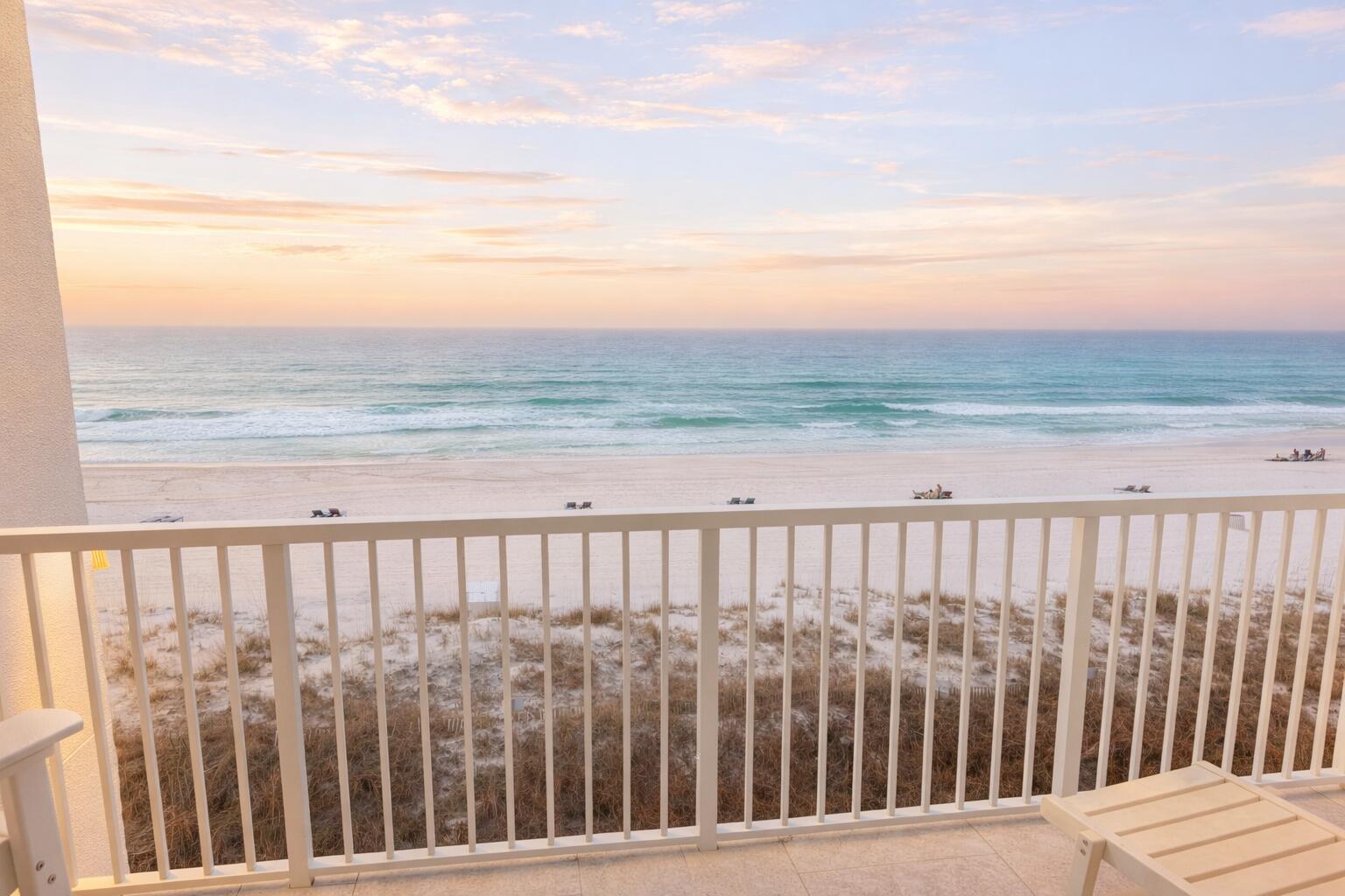 Welcome to Paradise! With all new balconies recently installed, Ramsgate Harbour Unit 20 is a beautiful beachfront getaway ready for relaxation and family memories. Designed for a rejuvenating vacation, this beachfront paradise features incredible Gulf views from two beachfront balconies. The first level showcases an updated kitchen and cozy dining space. The living area enjoys the best view in the unit overlooking pristine beaches. The guest bedroom comes furnished and has access to its own full bathroom. The primary suite has been customized with additional storage, a renovated primary bathroom and features access to its own private balcony. Ramsgate Harbour is a premier beachfront development located 6 minutes from Rosemary Beach. The development offers 550 feet of protected beaches owned by the association as well as a community pool and covered parking. With rental projections at $76K and cash on cash return projections at 4.4% per year, this is the perfect investment property you've been searching for. Bring a cash offer and experience elite beachfront living near 30A!