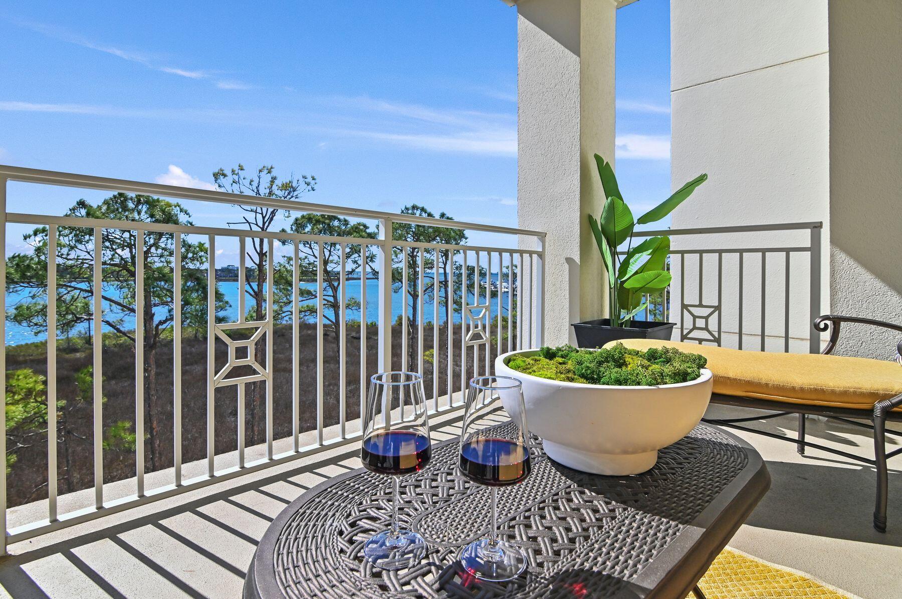 Situated within the exclusive, gated enclave of The Anchorage at Sandestin Golf and Beach Resort, this exquisite three-bedroom, three-bath condominium offers a serene coastal retreat with breathtaking views of Choctawhatchee Bay, Jolee Island, Horseshoe Bayou, and the Sandestin Marina. Thoughtfully designed with high-end finishes and filled with natural light, this fully furnished residence is ideal for those seeking a tranquil primary or second home in one of the most coveted non-rental communities along the Emerald Coast. The open floor plan showcases elegant hardwood flooring throughout the living spaces, complemented by floor-to-ceiling sliding glass doors that open to a spacious waterfront balcony — an ideal spot for enjoying spectacular sunsets over the bay. The kitchen is both stylish and functional, featuring white cabinetry, stainless steel appliances, a subway-tile backsplash and a breakfast bar perfect for casual dining. The newly furnished primary suite offers direct balcony access, allowing for stunning water views, while the ensuite bathroom boasts a jetted tub, separate shower and double vanity. Two additional guest bedrooms provide picturesque views of either the bay or the private pool, with beautifully renovated bathrooms featuring quartz countertops and modern vanities. A private garage is included, providing ample space for vehicles, beach gear, and golf carts. Residents of The Anchorage enjoy access to a private pool and the quiet luxury of a non-short-term rental community. As part of the Sandestin Golf and Beach Resort, homeowners have access to more than seven miles of pristine beaches and bayfront, four championship golf courses, a state-of-the-art tennis and pickleball center with 15 courts, multiple pools and a full-service marina. The nearby Village of Baytowne Wharf offers boutique shopping, dining and year-round events, while Grand Boulevard provides additional upscale conveniences  all accessible by golf cart. Beautifully decorated and designed for effortless coastal living, this rare offering at The Anchorage presents an unparalleled opportunity to enjoy Sandestin's premier waterfront lifestyle in a peaceful, private setting.  Beautifully decorated and designed for effortless coastal living, this rare offering at The Anchorage presents an unparalleled opportunity to enjoy Sandestin's premier waterfront lifestyle in a peaceful, private setting.