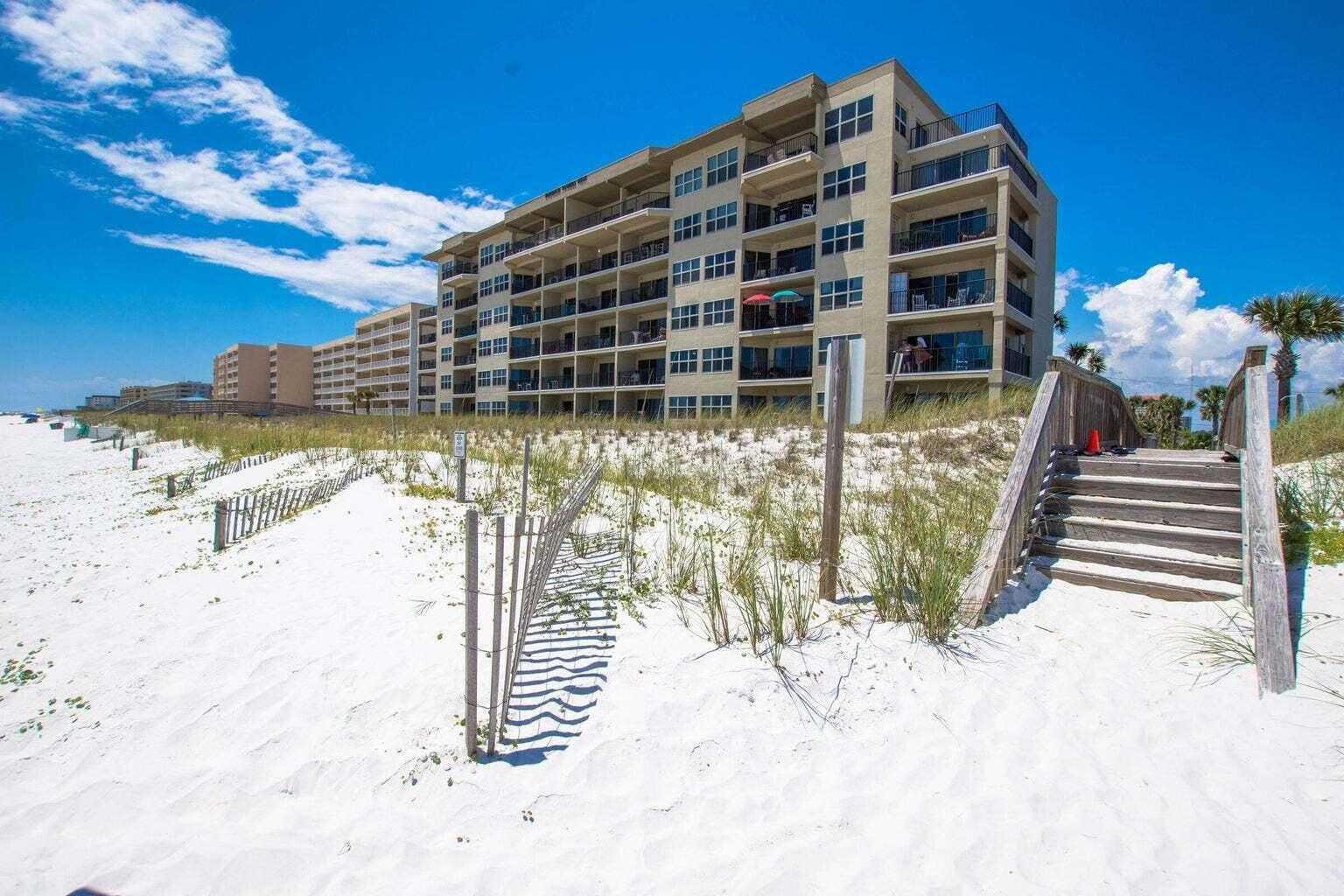 IT'S ALL ABOUT THE VIEW! Come see the astonishing unobstructed views of this gulf front 1 bed plus BUNKS unit in Emerald Towers West! Spacious and well equipped, this condo offers a desirable floor plan which boasts a spacious master bedroom, daybed ( a daybed has been put in place of bunks but easily converted back to hallway bunks) ,and gulf front family room with balcony access! Upgrades of this unit include granite countertops, stainless steel appliances, and 2023 AC! Unit is a great investment opportunity or perfect second home beach getaway! The unit is conveniently located on the 2nd floor of Emerald Towers West. With only 44 units in the building, this low density building is great for either a secondary home or investment property! Okaloosa Island is known for its great entertainment, beautiful beaches, summer fireworks, and restaurants including the popular ''The Gulf'' and ''AJ's Oyster Shanty''. Enjoy both sunrise and sunset from this unique Emerald Coast gem! Don't miss out - schedule your showing now.