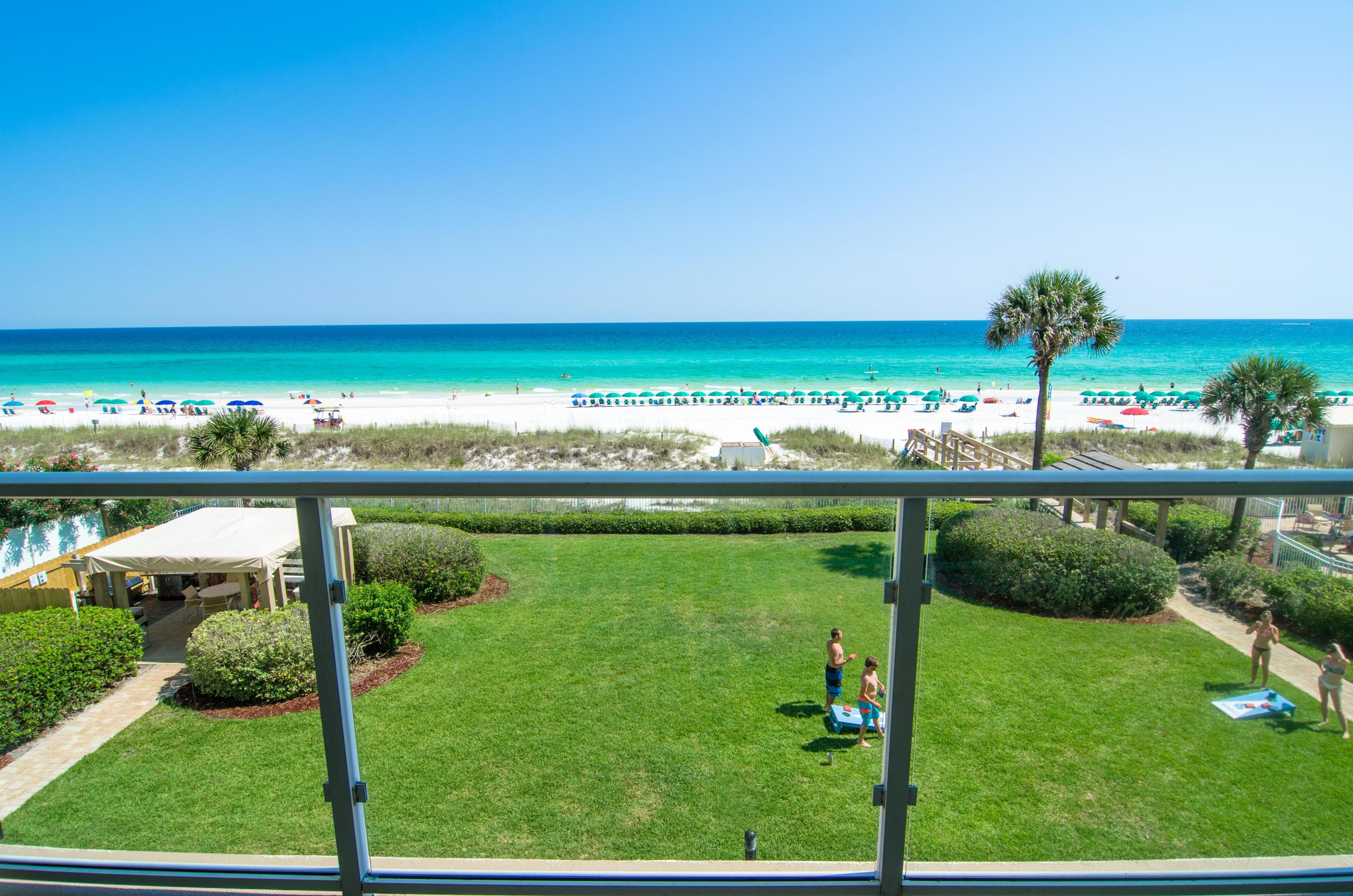 $37K+ rental income potential - perfect 3rd elevation! Few places can capture the magic of the Emerald Coast and the beaches of Destinthis lovely condo at Sterling Sands does. Sited in a prime location in the building to afford the most breathtaking coastline views, this condo exudes beachy charm and embodies an eminently livable floorplan and effortless style. Many upgrades and renovations and beautifully furnished. 2 bedrooms including a Gulf front master retreat with balcony access and a large bunk room with 4 bunks. You can sleep 8 with sofa sleeper! Other notables  full sized washer/dryer, interior and exterior owners storage closets and a wet bar. Sterling Sands is a perennial favorite of owners and renters alike - enjoy the sparkling beachside pool in addition to 380 feet of beachfront meeting room with kitchen, beach club snack bar with well-maintained grounds and on-site management. Spend your days shopping and eating and enjoying all the entertainment the Emerald Coast is famous for...life doesn't get better than this!
