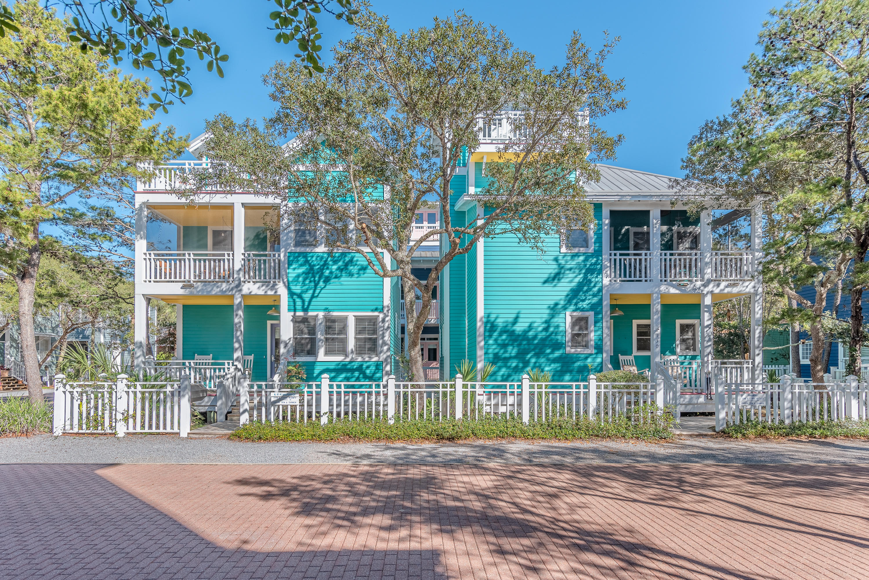 Main cottage- 3 bedrooms, 3 baths. Guest cottage- 2 bedrooms, 2-1/2 baths. Windward and Leeward were featured in Southern Living Magazine. Filled with light from windows throughout, these unique cottages share a corner lot steps from the west side pool and a short walk to the Pensacola Pavilion and beach. With charming architectural features inside and out, these cottages have it all! Windward has a king master bedroom with private bath, a queen guest bedroom with private bath and a queen tower bedroom with private bath and balcony offering spectacular views of the town, sunsets and gulf. Two porches, one open and one screened, provide relaxing sea breezes. Leeward is a delightful two bedroom version of Windward with private baths, two porches and a tower balcony also providing beautiful views of the town and sunsets. Its spacious kitchen and dining room, with Juliet balcony will please the chef and host alike. Both cottages boast excellent rental histories and return guests year after year.