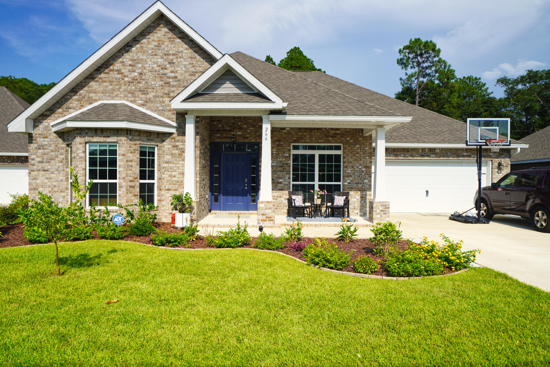 Experience the coastal lifestyle you deserve in this immaculate, single-level smart home in the popular Peach Creek subdivision. This charming neighborhood is minutes from 30A beaches, restaurants, and Dune Lakes Elementary. This highly sought after ''McKenzie'' floor plan is 3,117 sq ft and features 5 large bedrooms, a huge study and formal dining room—more space than you will ever need! Additional features include vinyl plank flooring, wood-burning fireplace, dedicated laundry room, whole house water softener system, and a big walk-in pantry. The gourmet kitchen has an island for additional seating, upgraded cabinetry, granite countertops, built-in microwave and oven, smooth-top cooktop, and hood vent. The master suite has a garden tub, dual vanities, separate shower and a walk-in closet. This "Smart Home" is barely a year old (2020 construction) and includes a KwikSet lock, Sky Bell and digital thermostat, which are all integrated with the Qolsys IQ touch panel. Enjoy Florida living and nature views on the extra-large screened-in lanai. The backyard backs up to nature, is fenced for privacy, and has a full irrigation system with Rid-O-Rust treatment tank. Sellers have also upgraded the electrical outdoors, so it is ready for your hot tub! Call today for a showing! Buyer should verify all information in this listing, including room sizes. More photos coming soon!