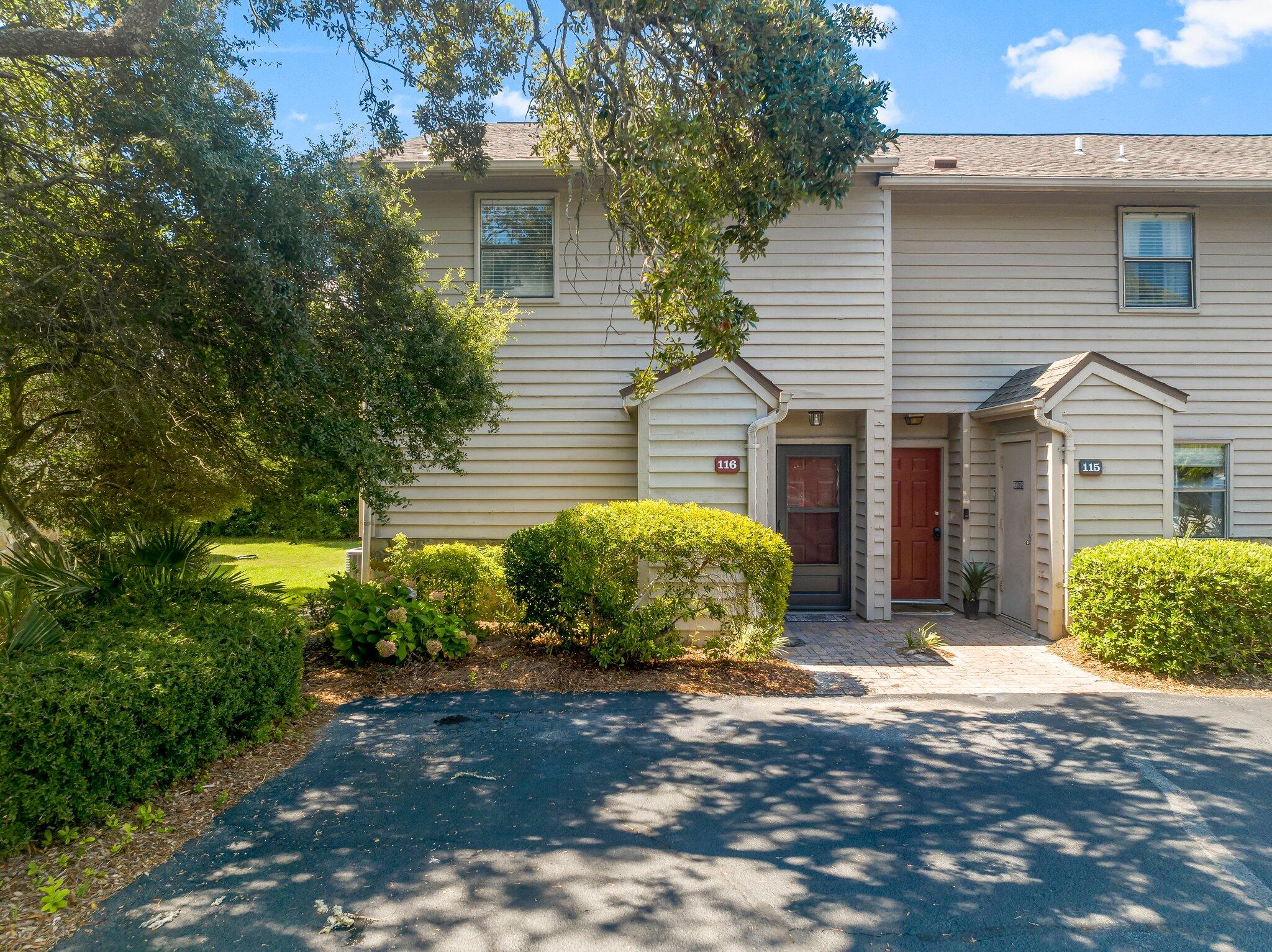 Introducing Cassine Gardens #116, a charming, fully furnished, 2-bedroom, 2.5-bathroom house located in the desirable Santa Rosa Beach, FL. This cozy home is the end unit and offers a comfortable living space with access to community amenities such as a sparkling pool, tennis courts, and basketball courts. Direct access to 30A and the public beach as well as Longleaf Greenway Trail which is a natural hiking/mountain biking trail through the state forest. Perfect for those who enjoy an active lifestyle and the convenience of on-site recreational facilities. Don't miss the opportunity to make Cassine Gardens #116 your new home sweet home in beautiful Santa Rosa Beach.
Washer and dryer included. The Beach Sunsets Inc. Resident Benefits Package is designed to provide convenience and professional services to our residents. By applying, Resident(s) agree to be auto-enrolled in the program and pay an additional $25.00 each month, payable with rent. Benefits of this package may vary due to the property specifications. No discount will be given if an element of the package is not available. The cost of this package is all-inclusive.