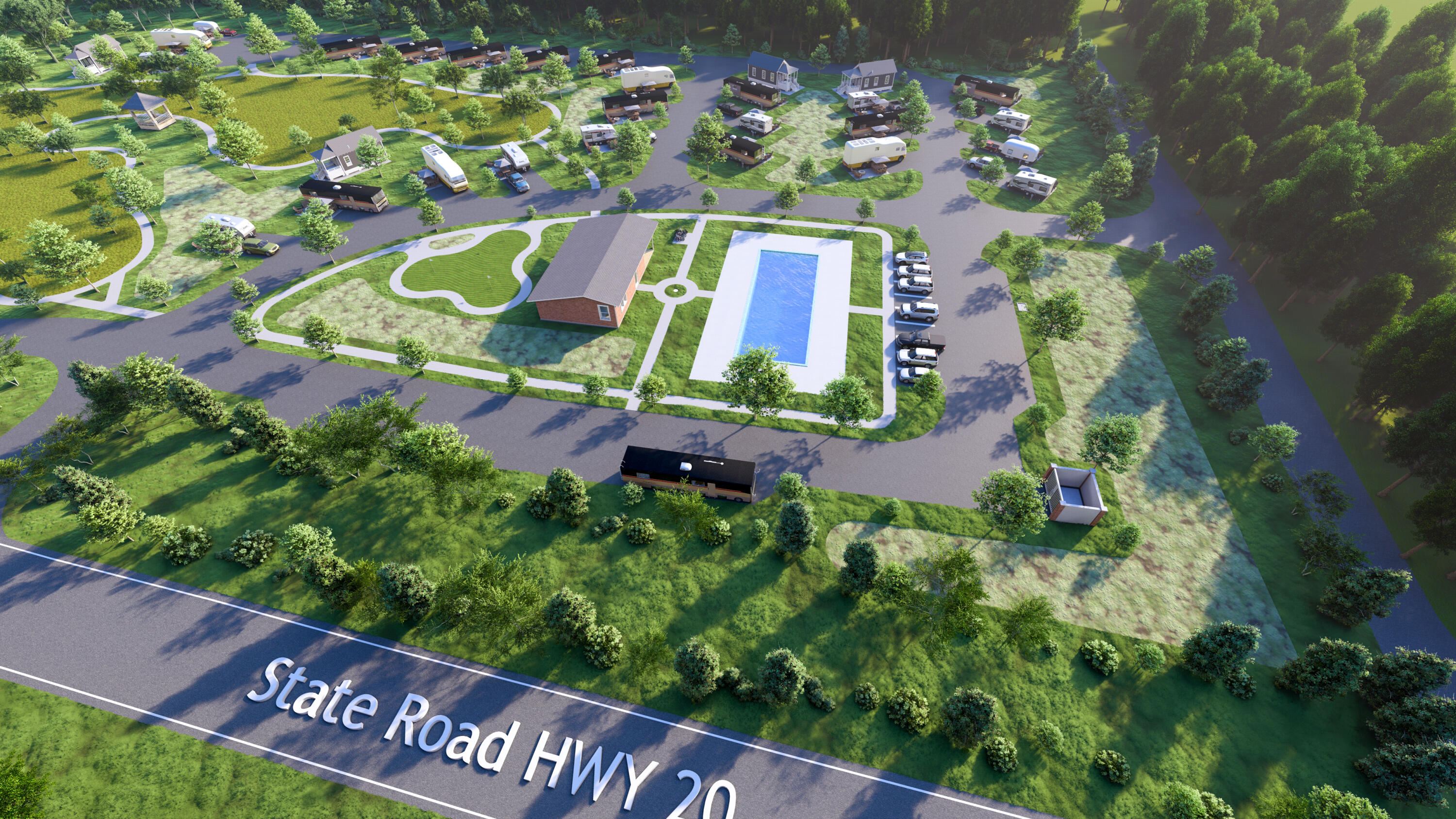 Exciting RV Park Development Opportunity - 12+ Acres with Prime Highway Frontage in Freeport, FL!
Seize the opportunity to develop over 12+ acres of prime land along Highway 20 in Freeport, FL! With over 1,300 feet of highway frontage and a location just 4 miles east of the HWY 331 intersection, this property offers unparalleled visibility and accessibility—making it an ideal site for a future RV park, campground, or more!
Zoned estate residential, this property is located in Walton County, where RV parks and campgrounds are permitted if connected to recreational activities. **Buyers are responsible for conducting their own due diligence. All development plans are subject to review and approval by the Walton County Planning Department. ** With a beautiful creek running through the property, there are abundant possibilities for fishing, hiking, and horseback riding, making this an excellent setting for a nature-focused RV resort. These natural amenities offer incredible appeal for outdoor enthusiasts and potential guests
Key Development Features:
- New 2021 mobile home for immediate use or rental income
- Future sewer expansion planning along Highway 20 is coming to the area soon, making future development more efficient
-  Completed groundwork, including a DOT-approved access driveway, gravel roads, and two cleared half-acre sections
- Surveys, wetland studies, detailed renderings for future RV Resort and detailed renderings for warehouse available upon request
Located within the Highway 20 Economic Development Corridor, this area actively encourages development projects like RV parks. Developers will benefit from completed environmental studies, wetland assessments, boundary surveys, and a detailed rendering for a future RV resort, providing a clear path forward for potential projects.
Proximity to Major Attractions:
- Pier Park, Panama City Beach: 29.7 miles
- Silver Sands Outlet, Miramar Beach: 23.1 miles
- Seaside, FL: 18.1 miles
Don't miss out on this rare opportunity to create a premier RV resort in one of Northwest Florida's fastest-growing areas. Contact us today to learn more about this exceptional investment!