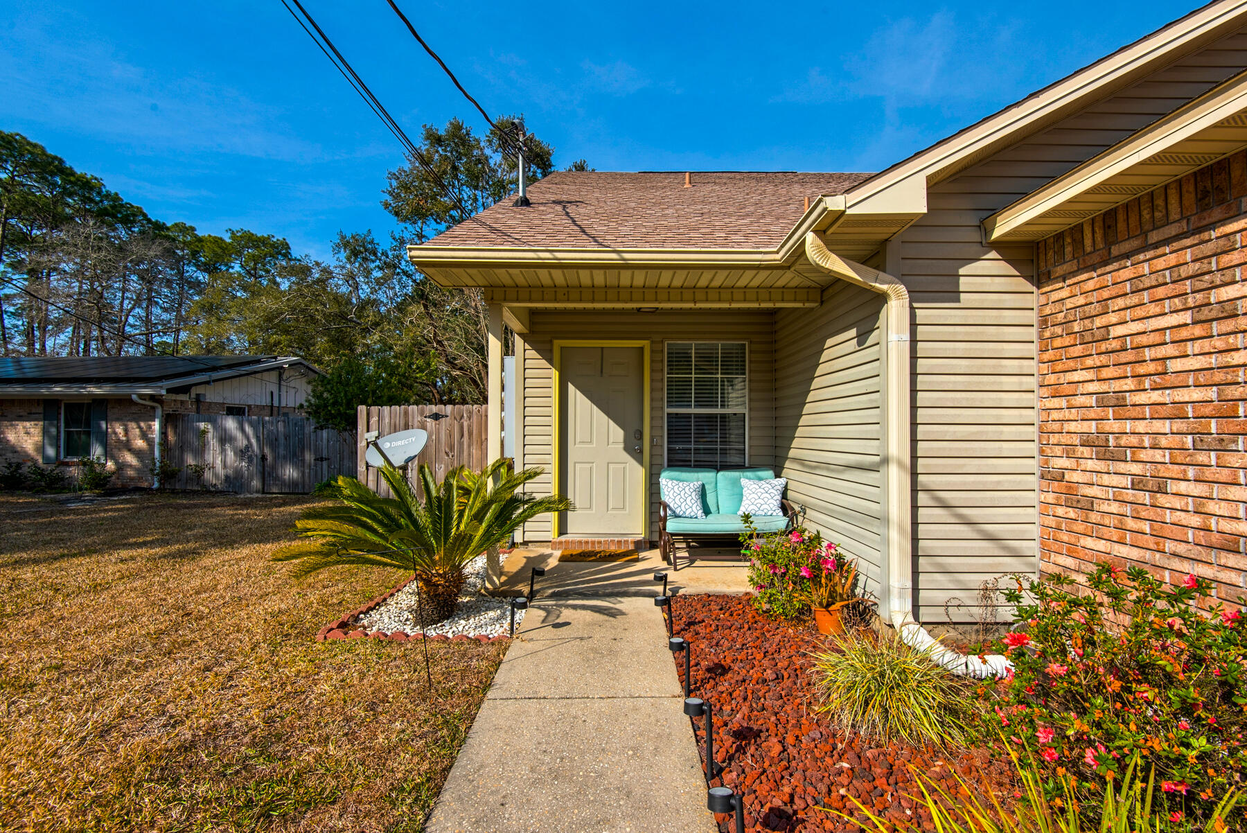 *Taking back up offers!* Tenant occupied until 3/31/22. This end unit is located in a quiet, charming, well established neighborhood. The open floor plan, downstairs master bedroom and upstairs with additional 2 bedrooms, is perfect for a new home owner looking for their piece of the Emerald Coast. The kitchen makes every square inch count. Clean and uncluttered as well as cozy and efficient. A concrete-paved courtyard patio makes an open air room, reminiscent of a Mediterranean climate. Fenced yard for added privacy. Great property also for the investor looking for a great location and endless possibilities.