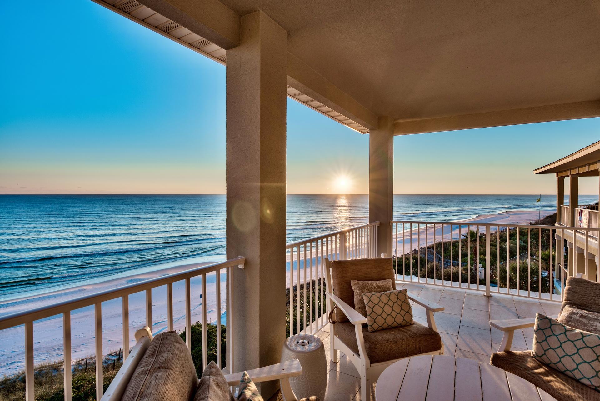 Seagrove by The Sea's top floor end unit is a one of a kind condominium located in the heart of Old Seagrove Beach. Nestled on top of 20+ feet of pristine Florida dunes, this beautiful spacious 4 bedroom condo has exceptional views/sounds of the Gulf of Mexico's emerald green waters, sunsets, and soft white sand beach. Enjoy some of the most beautiful sunsets on your large private balcony, while taking in the sights and sounds of the beach lifestyle. The kitchen offers new Viking appliances, granite countertops, freshly painted cabinets, and an oversized island for entertaining. The wide planked reclaimed hardwood flooring throughout makes this unit truly unique to 30a, and promotes a Southern Cottage feel unlike any other. Recent renovations (Jan 2018) included new impact glass windows and doors, along with all new stucco exterior.  The unit is being sold fully furnished and is turnkey ready to move in, or as a short tern rental property.  Call me today to schedule a showing for this highly unique Gulf Front opportunity.