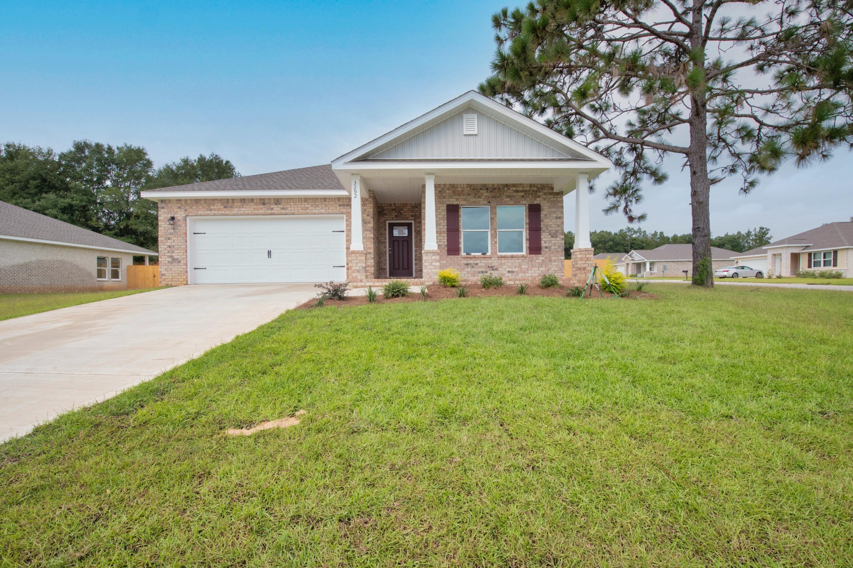 FUNCTIONAL FOUR BEDROOM - READY IN THE FALL - Builder will contribute up to $10,000 towards buyers closing costs and/or prepaids and/or rate buydown (restrictions apply-see documents).  STANDARD FEATURES - NOT UPGRADES:  Luxury Vinyl Plank Flooring in all common areas, recessed lighting, quartz or granite countertops, all white shaker cabinets, tiled shower in owners bath.  Split bedroom design this plan offers inviting foyer leading to open family/kitchen/dining area.  Work island with bar seating, pantry, stainless steel appliances.  Laundry room passes thru to owners walk-in closet.  Rear porch for relaxing.  Located on 1 acre.  Photos of similar completed home colors and front elevation will vary.  1 year builders warranty and 10 year structural warranty. Call for more details.
