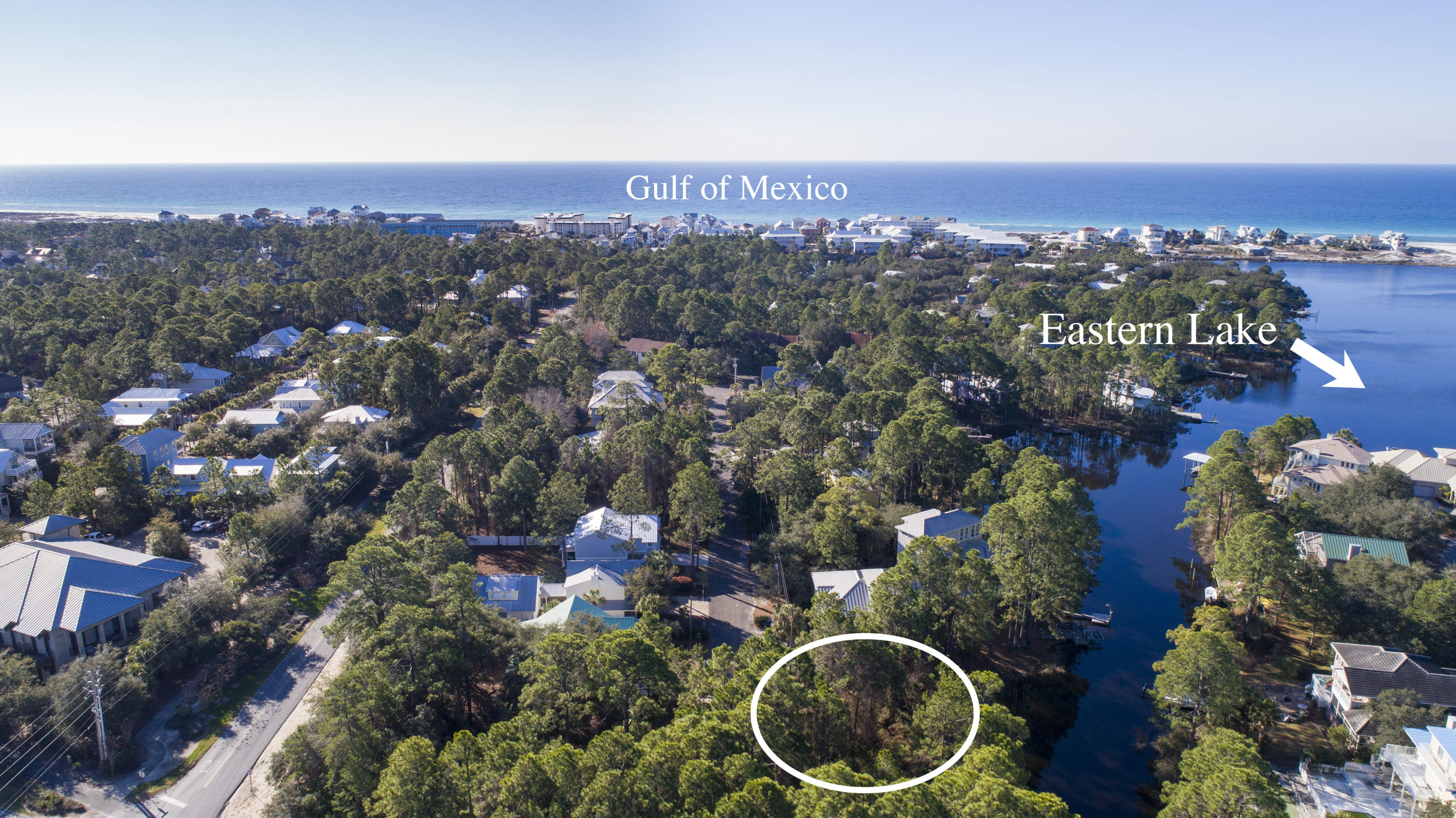 WOW! WON'T LAST at this Price! Best Price for Waterfront Cul-de-sac Lot on 30A's Coastal Dune Eastern Lake! Build your dream home and take your boat or paddle from your home to to the sugar sand beaches of 30A at the Gulf of Mexico! Eastern Lake is only one of two Coastal Dune Lakes that allow motorized boats. You will enjoy 149' of peaceful and serene Lakefront property. 40% footprint allowed! No buildout time. 10 Ft wide Dock allowed in buffer with Dock Permit. Buyer to verify all Lot dimensions and building restrictions. Hurry!