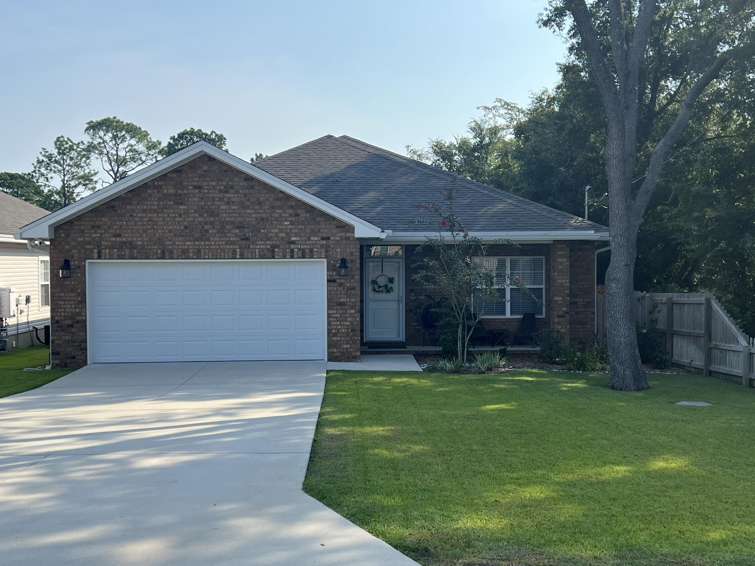 Available 9/9. 3 Bedroom, 2 bath home centrally located in Niceville, close to bases, schools and the beaches. Quartz counters, LVP flooring throughout, tiled master shower, fully fenced yard and sprinkler system. Samsung stainless appliances, tankless water heater and a screened-in back patio. $500.00 non-refundable pet fee. No smoking, this includes vapes. Call to schedule a private showing.