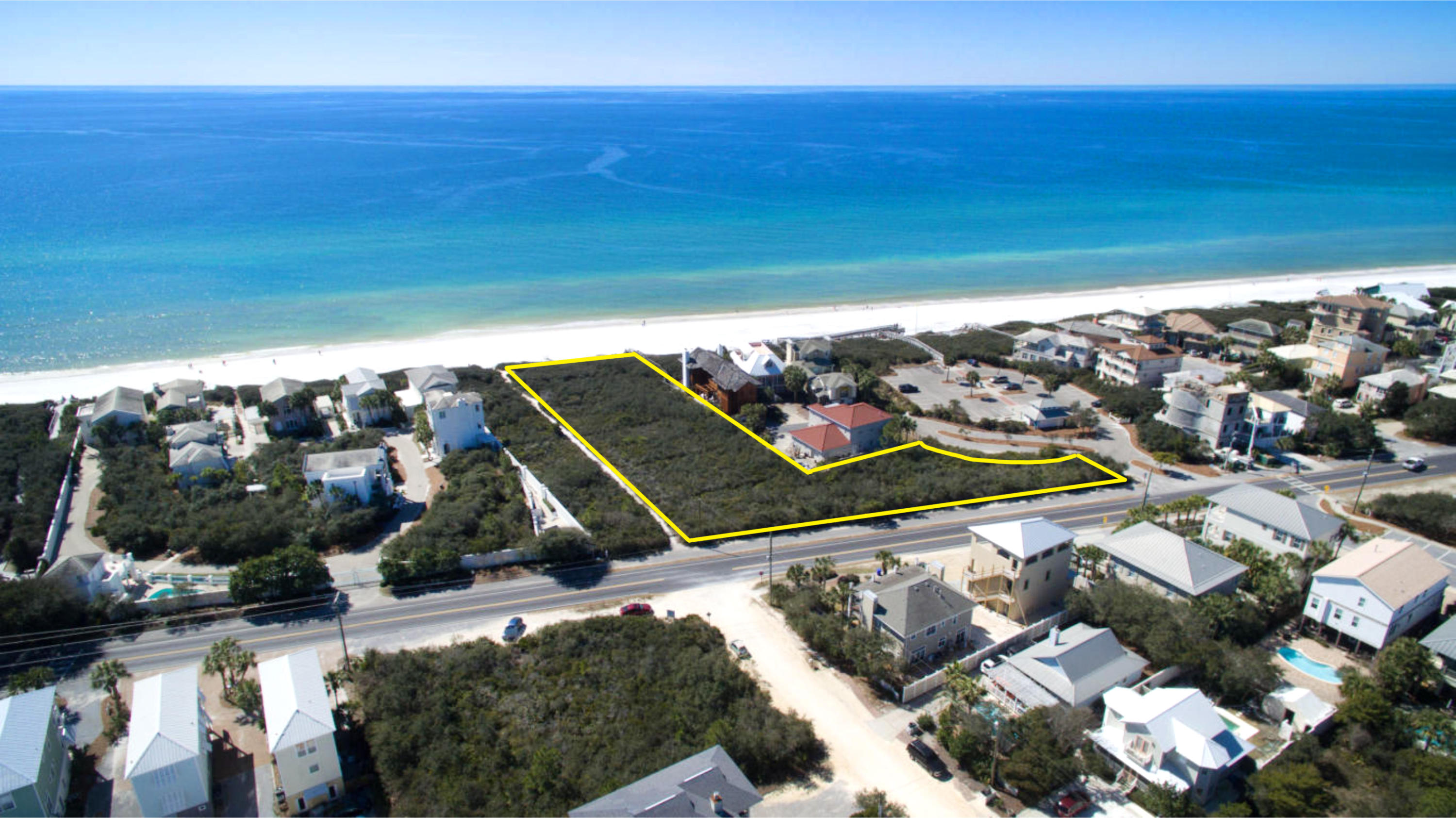 A one of a kind gulf front lot located in Seagrove Beach.
This contract must be a simultaneous close. Please note Watson Sewell, PL. will conduct all the closings.
NOTE: The lot is in the process of being subdivided into two lots with the county.
Two gulf front lots ( 780821) (780822)
Gulf front lots can be purchased together (780823)
Property appraisers website is incorrect in the placement of the lot. Please click on the documents section to review survey.