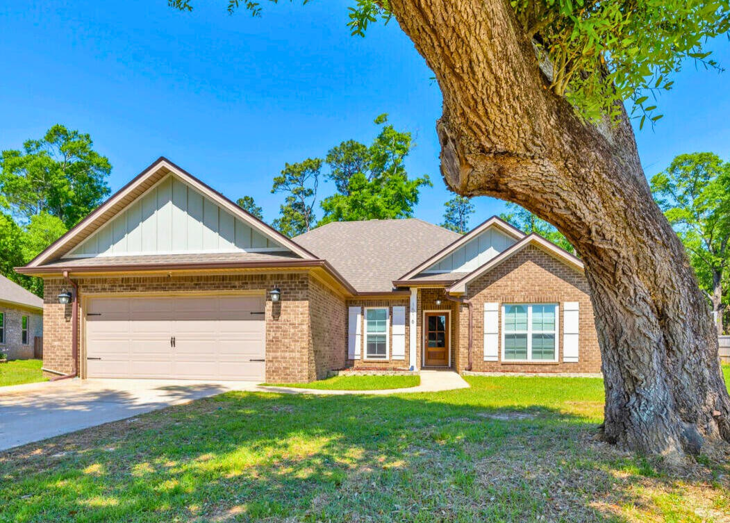 NEW PRICE! Welcome Home to 1516 Cadence Loop, Cantonment, FL 32533!
Built in 2020, this meticulously maintained, one owner, 2,091 sq ft, Single Story, 4 Bedroom, 2 Bath home is a must see! Thoughtfully situated on a .42 acre high and dry lot in the much desired Harmony Estates, this home is a top choice. This Truland Homes Tucson B Floor Plan with prestige upgrade package includes upgraded lighting and boasts a two car garage, open concept living with expansive kitchen, dining, & entertainment spaces. The large pantry and extra closets offer loads of storage. The well-designed living space includes a natural gas fireplace. Enjoy stainless steel appliances and natural gas cooking! Ceramic tile throughout the shared space and bathrooms make this home easy to maintain! You will love the remote primary suite with on suite bath featuring split vanities, separate shower and soaker tub! The large dual walk in closets make dressing easy! Your living area opens onto a patio and pergola and a huge, fenced backyard great for entertaining! Harmony Estates is a sidewalk community with 44 lots on 17 Acres, a community park, and a low HOA of $650. Annually. Convenient to shopping, dining, entertainment, services, healthcare, top rated schools, military bases, airports, and transportation, come to see for yourself why you will fall in love with this home! Private tours available.