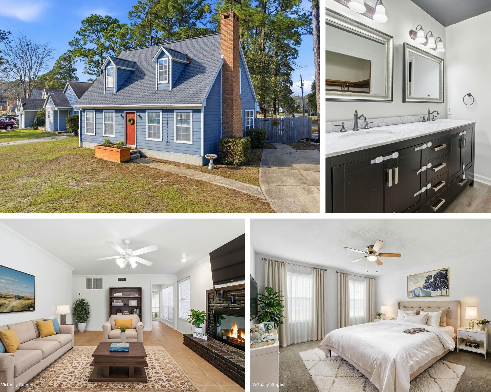 Back on the market at no fault of the sellers and listed below appraised value! Sellers are offering a $5,000 credit toward updates or closing costs. Welcome to this move-in ready Willow Bend home with all the big-ticket updates completed, including a 2021 roof, 2022 HVAC, and 2025 water heater. Just a short walk from the neighborhood lake, this 3-bedroom, 2.5-bathroom home offers an inviting living space with a wood-burning fireplace, a bright kitchen, a convenient downstairs half bath, and a full-size laundry room. The first-floor primary suite features a walk-in closet, double-sink quartz vanity, and a bay window seating area. Upstairs includes two additional bedrooms and a full bath. The fully fenced backyard with pergola and storage sheds is perfect for pets, entertaining, or quiet weekend mornings. Conveniently located near military bases, the hospital, schools, shopping, dining, and more.